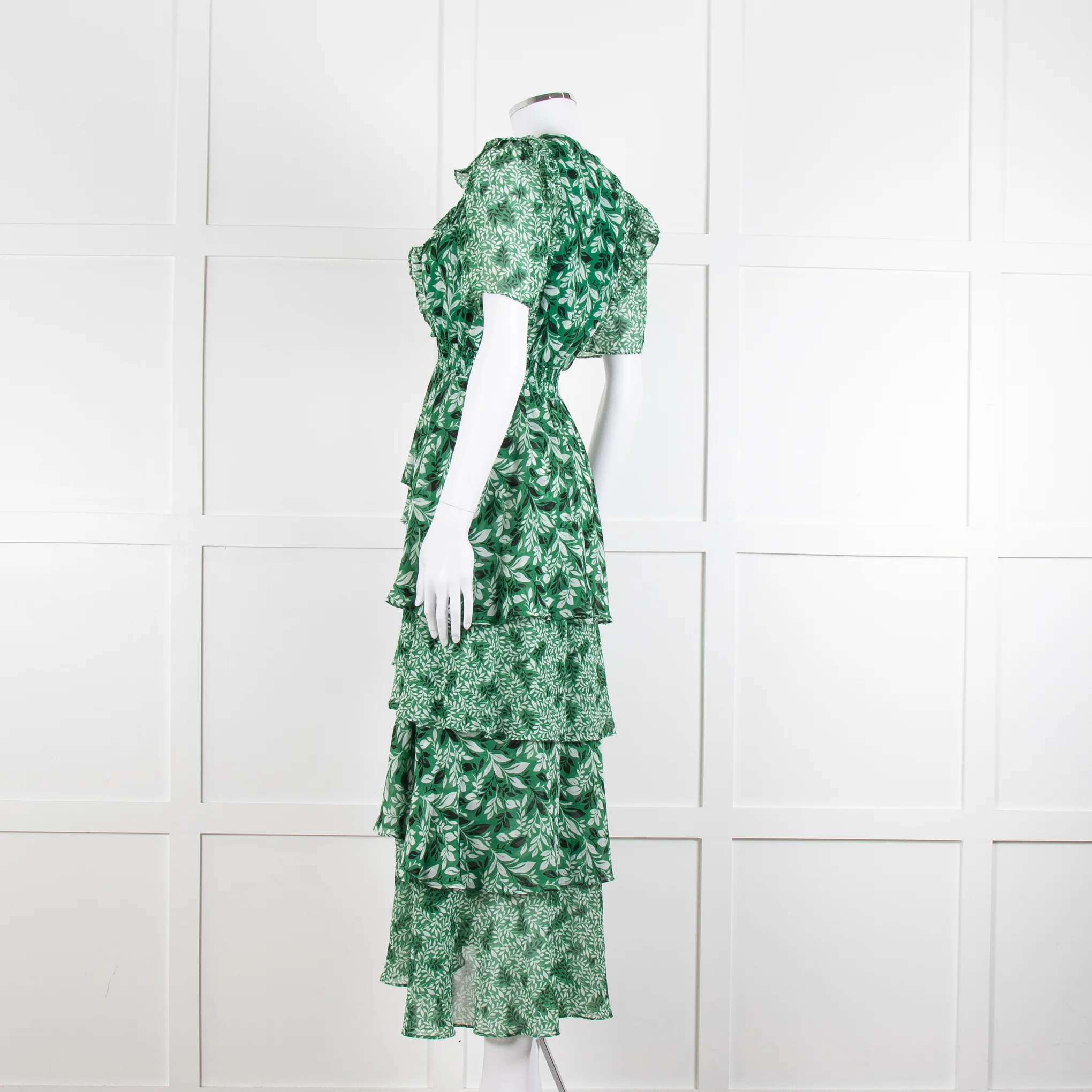 Hale Bob Green Floral Tiered Maxi Dress - Image 6