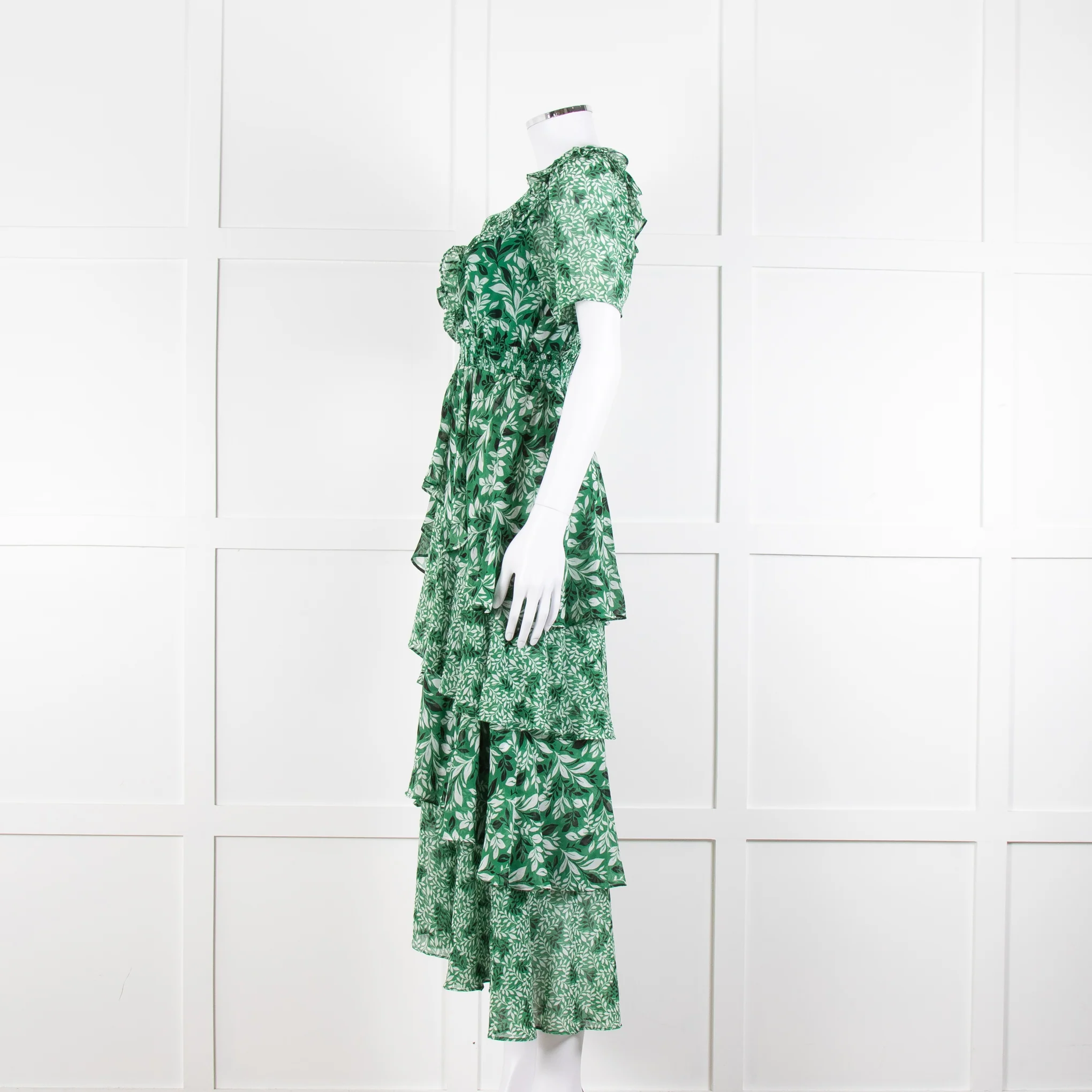 Hale Bob Green Floral Tiered Maxi Dress - Image 7