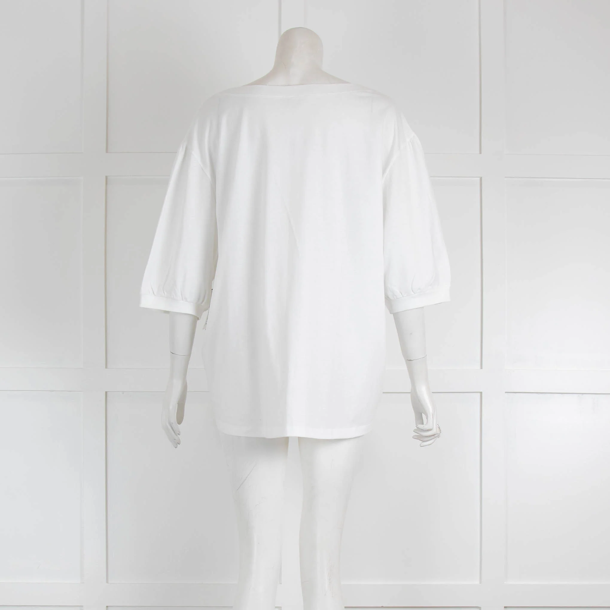 Hanro White Puff Sleeve Tshirt - Image 2