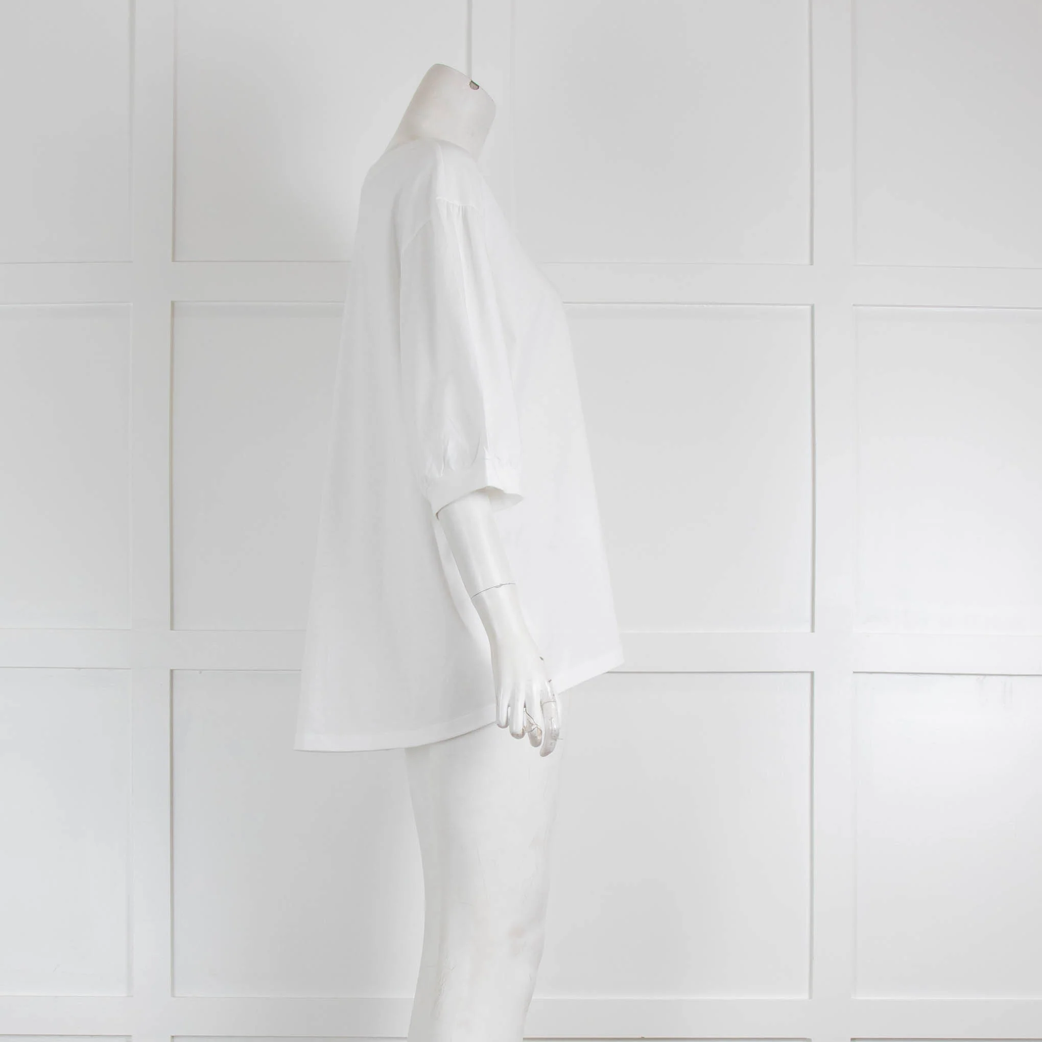 Hanro White Puff Sleeve Tshirt - Image 3