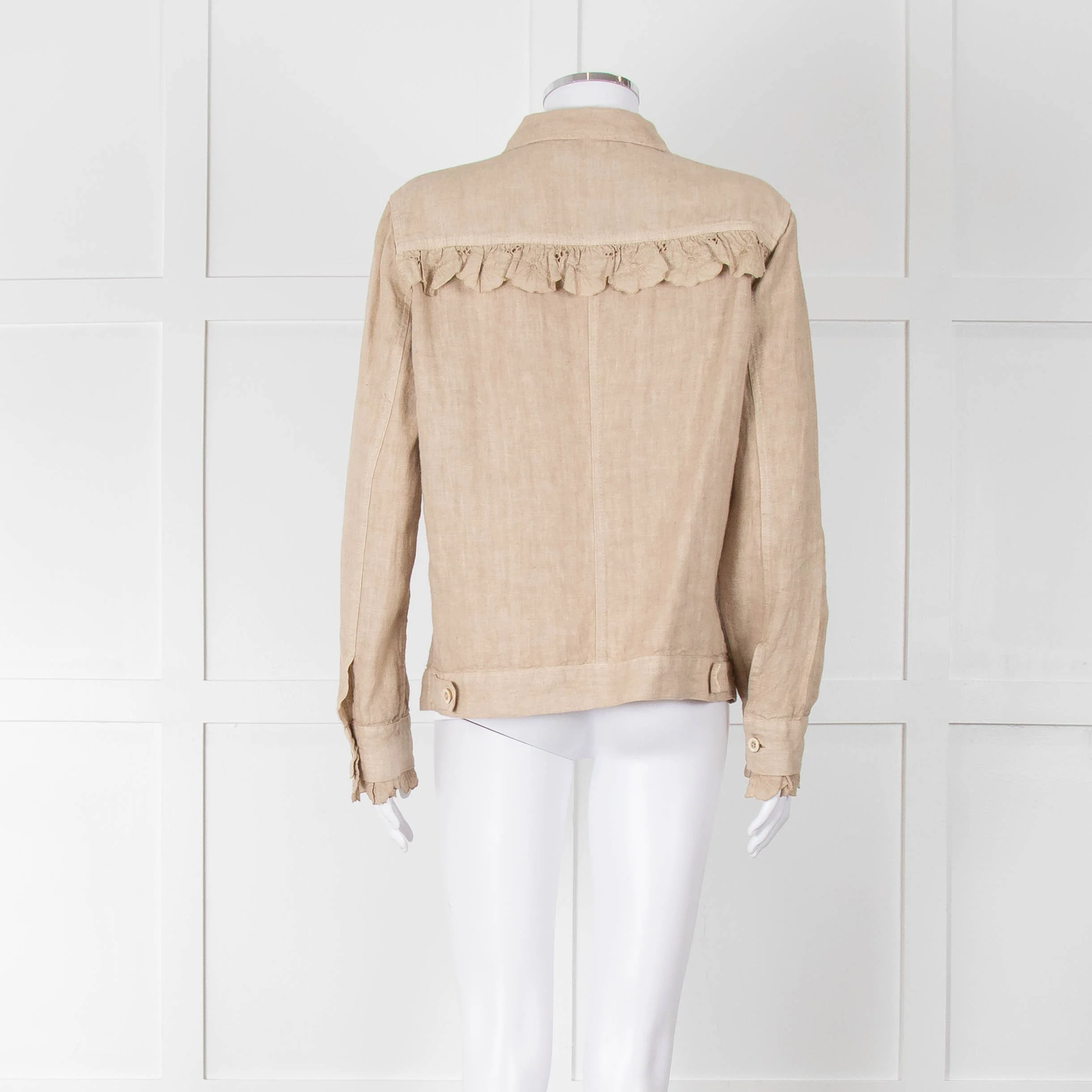 Haris Cotton Beige Linen Jacket - Image 5