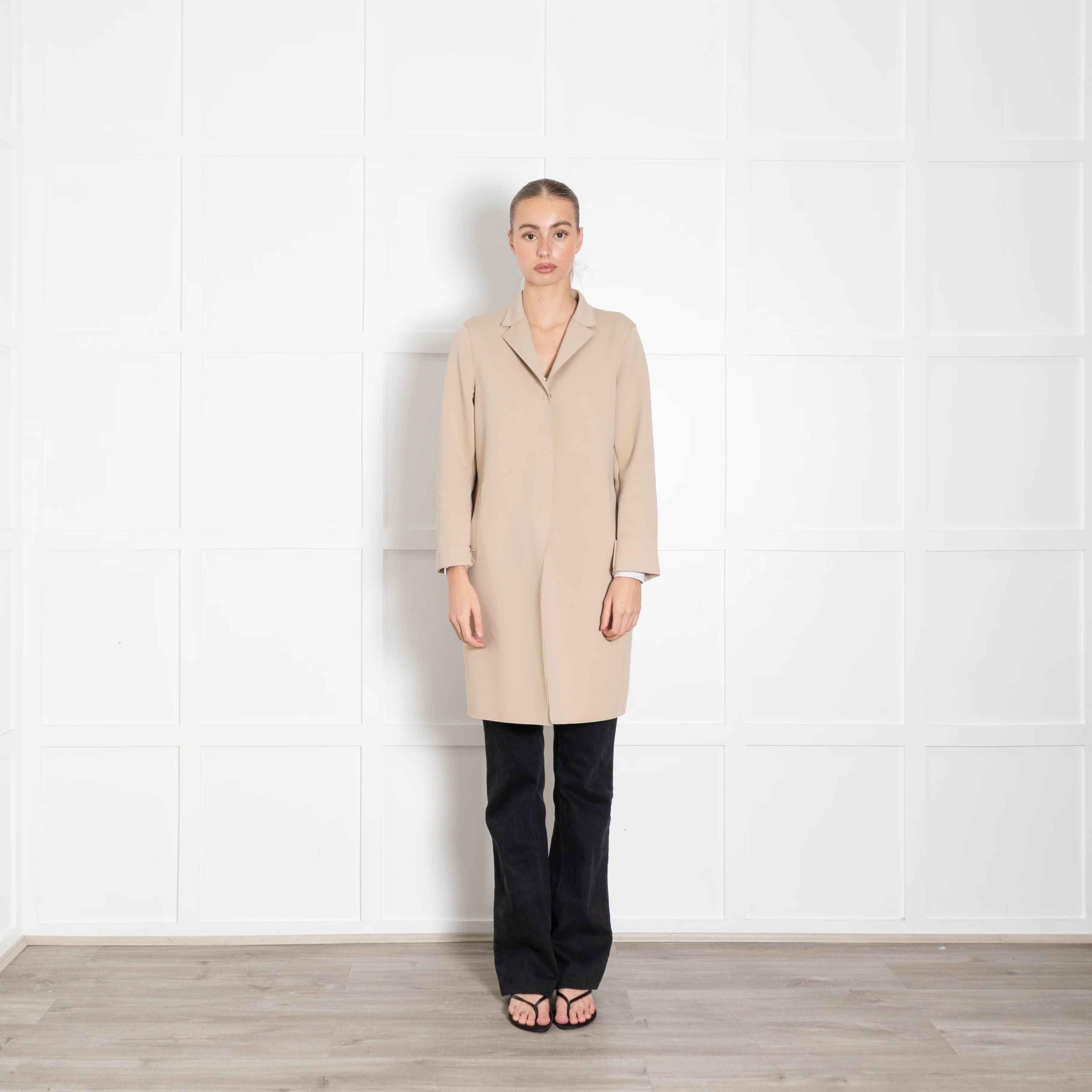 Harris Wharf Beige Polyamide Mix Coat