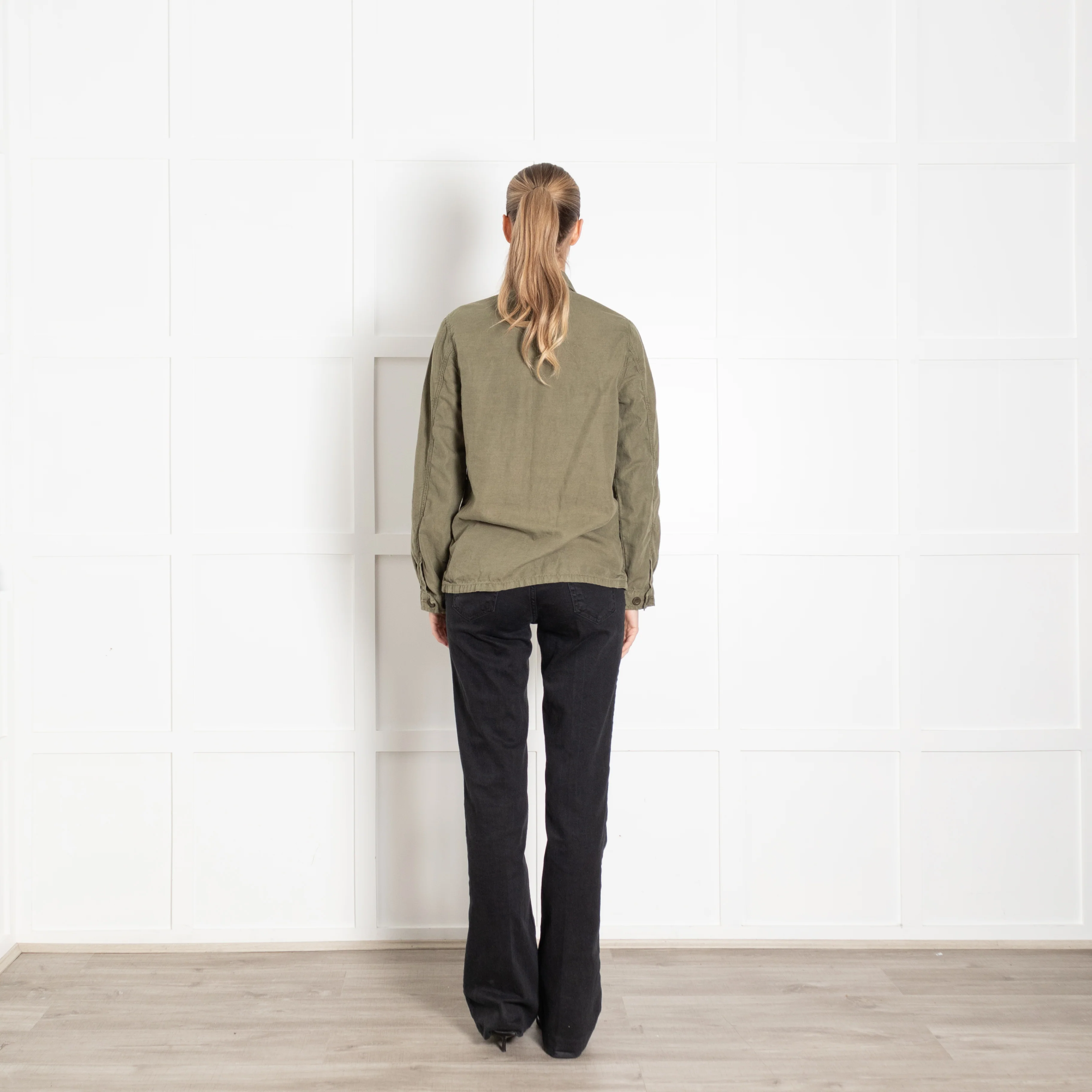 Hartford Khaki Linen Safari Jacket - Image 5