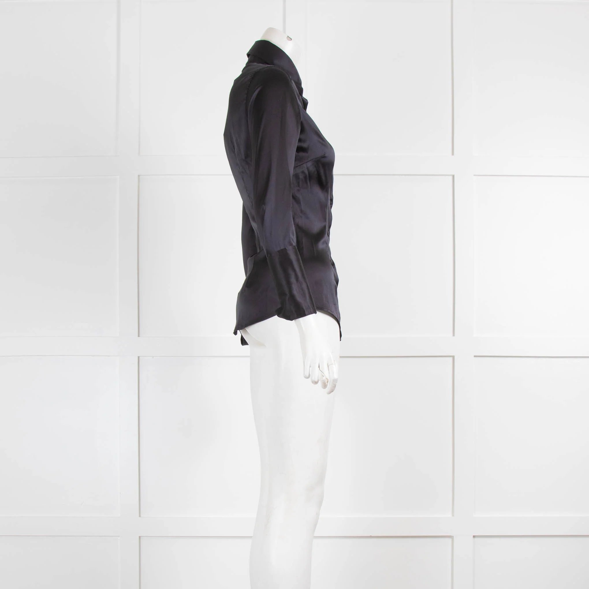 Hawes & Curtin Black Sheen Blouse - Image 2