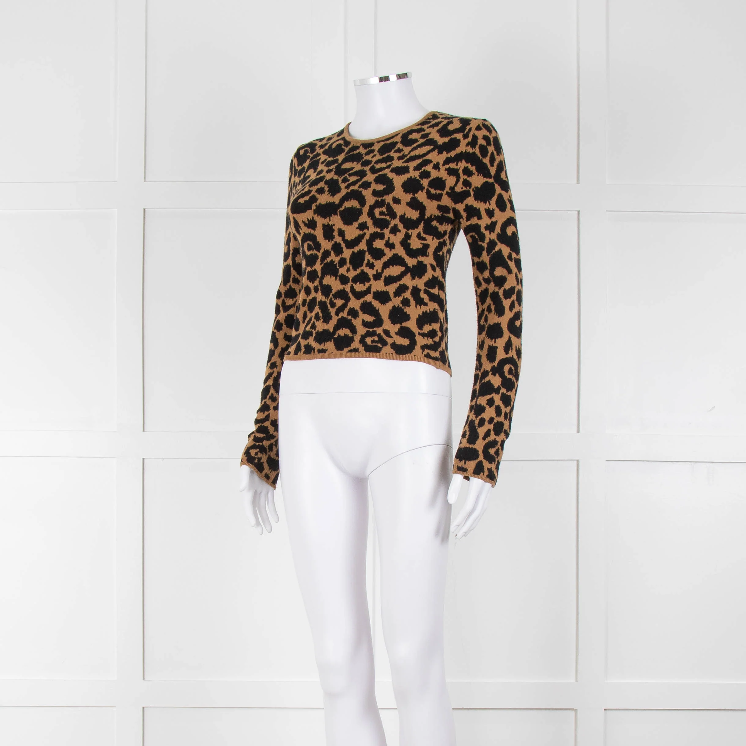 Hayley Menzies Brown Black Animal Print Jumper - Image 8
