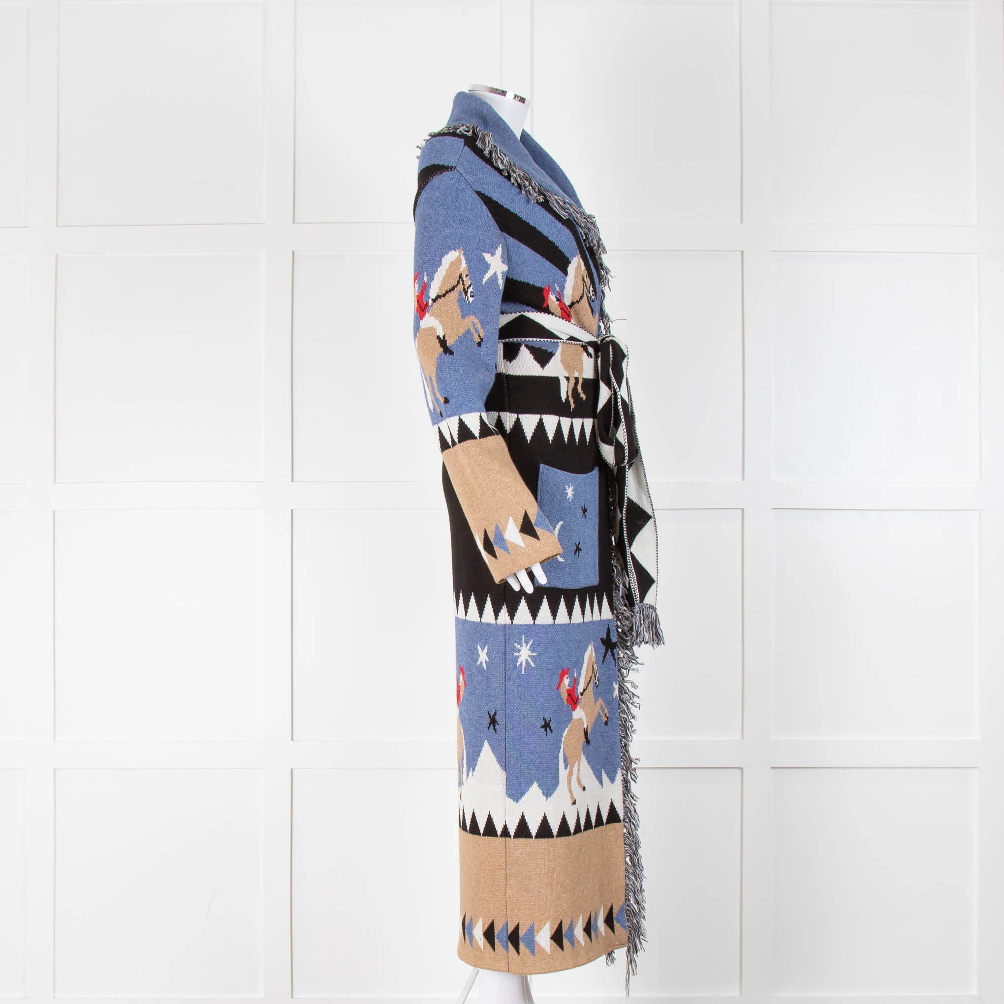 Hayley Menzies Cotton Rodeo Blue Maxi Cardigan - Image 2
