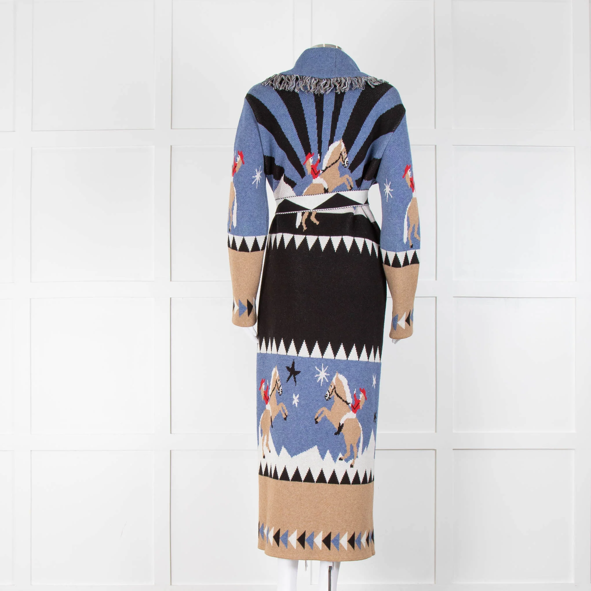 Hayley Menzies Cotton Rodeo Blue Maxi Cardigan - Image 3