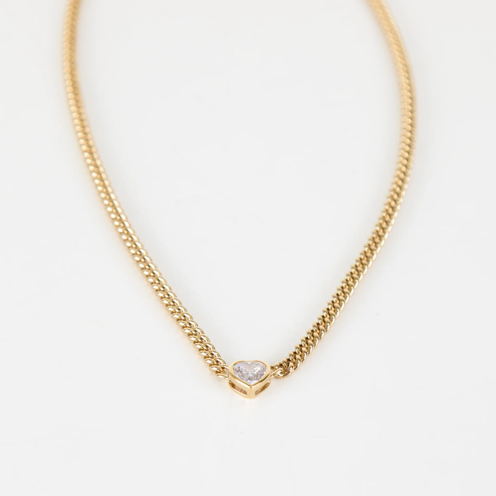 Heavenly London Gold A La Folie Diamond Heart Necklace - Image 3