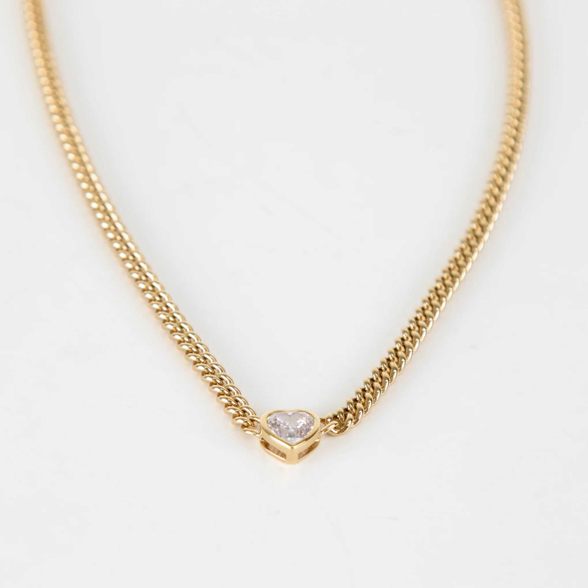 Heavenly London Gold A La Folie Diamond Heart Necklace - Image 4
