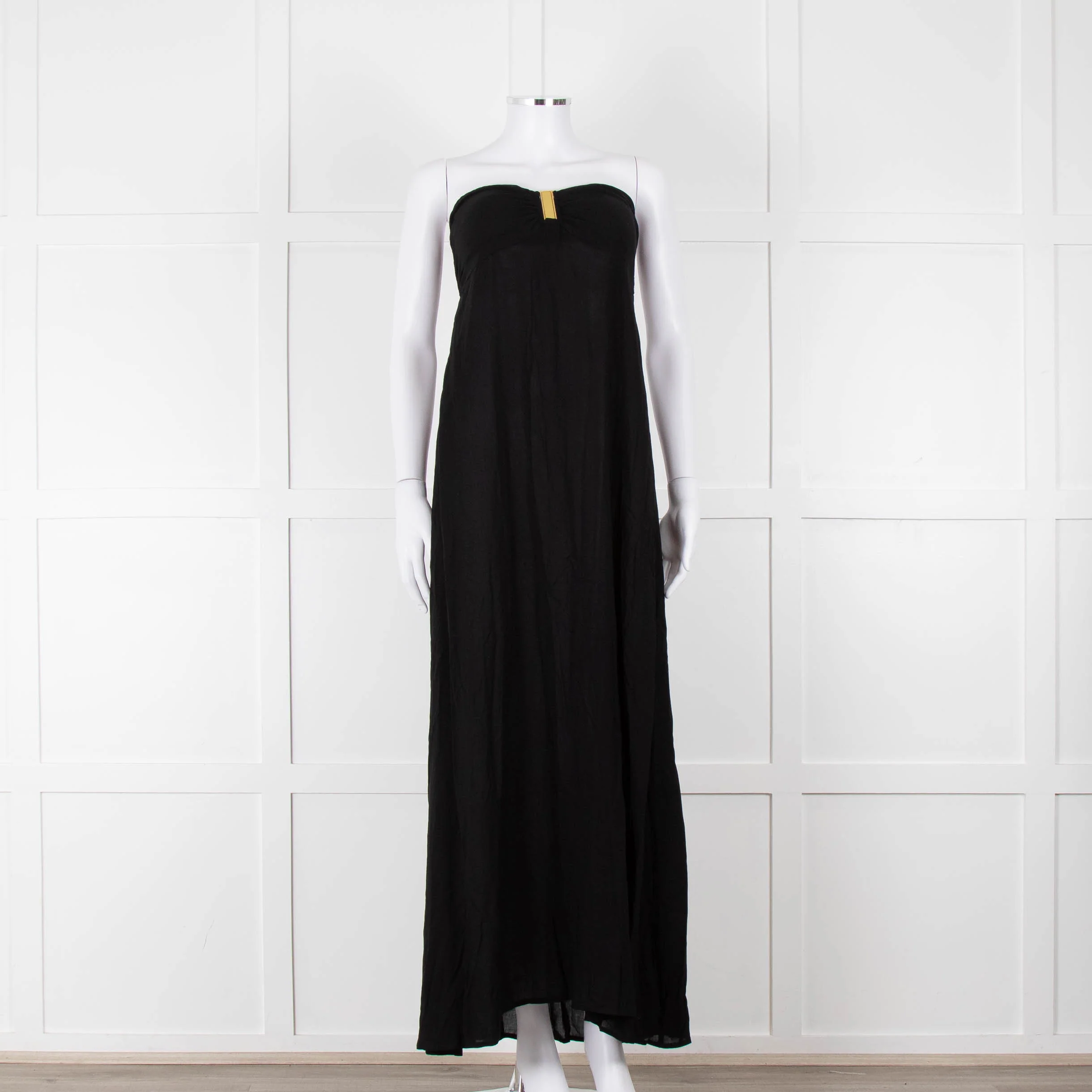 Heidi Klein Black Strapless Maxi Dress