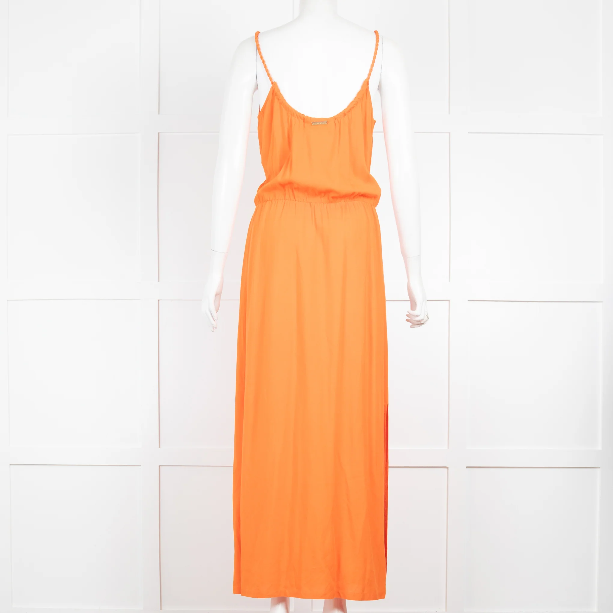 Heidi Klein Orange Beach Maxi Dress with Braided Straps - Image 3