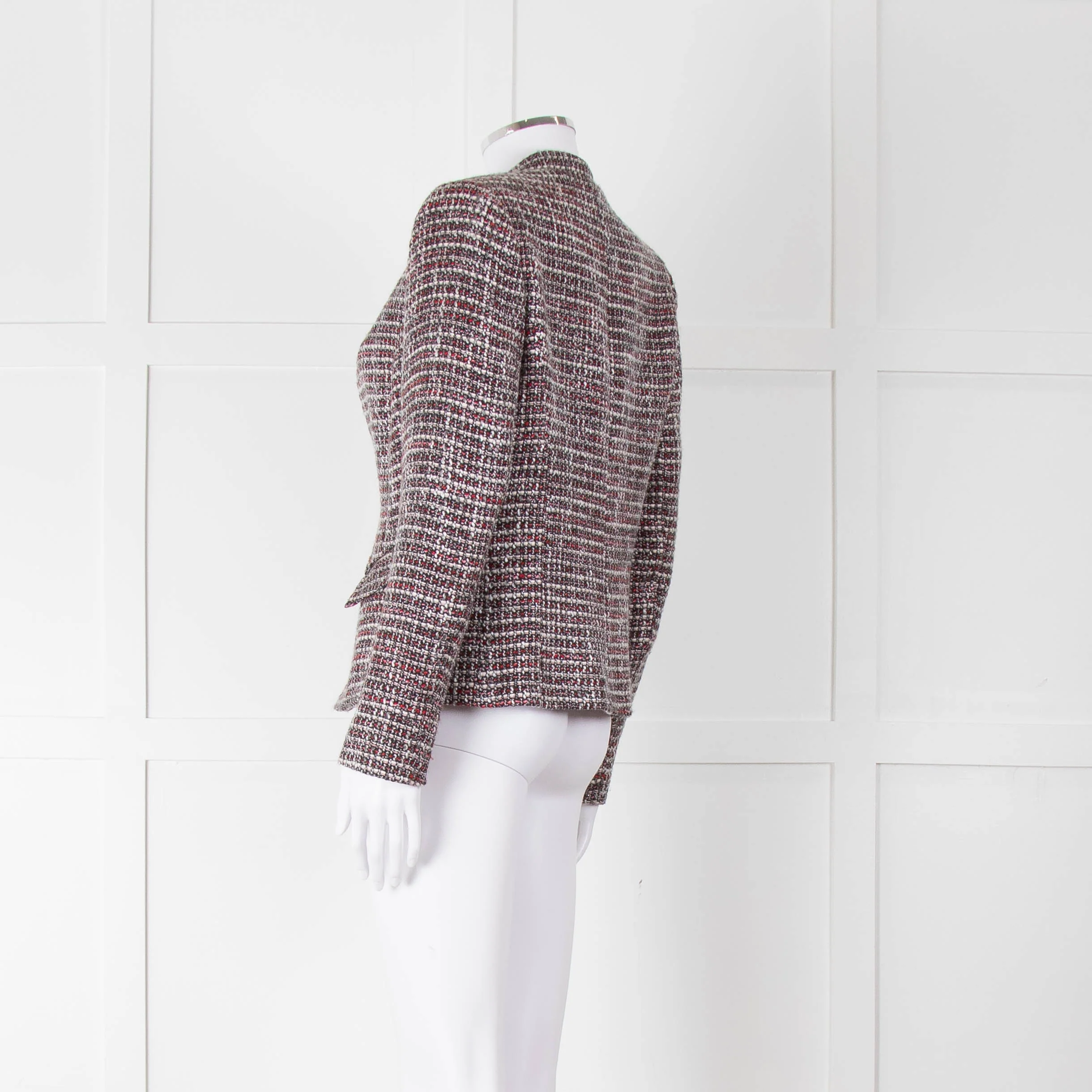 Helene Berman Navy White Red Tweed Jacket - Image 6