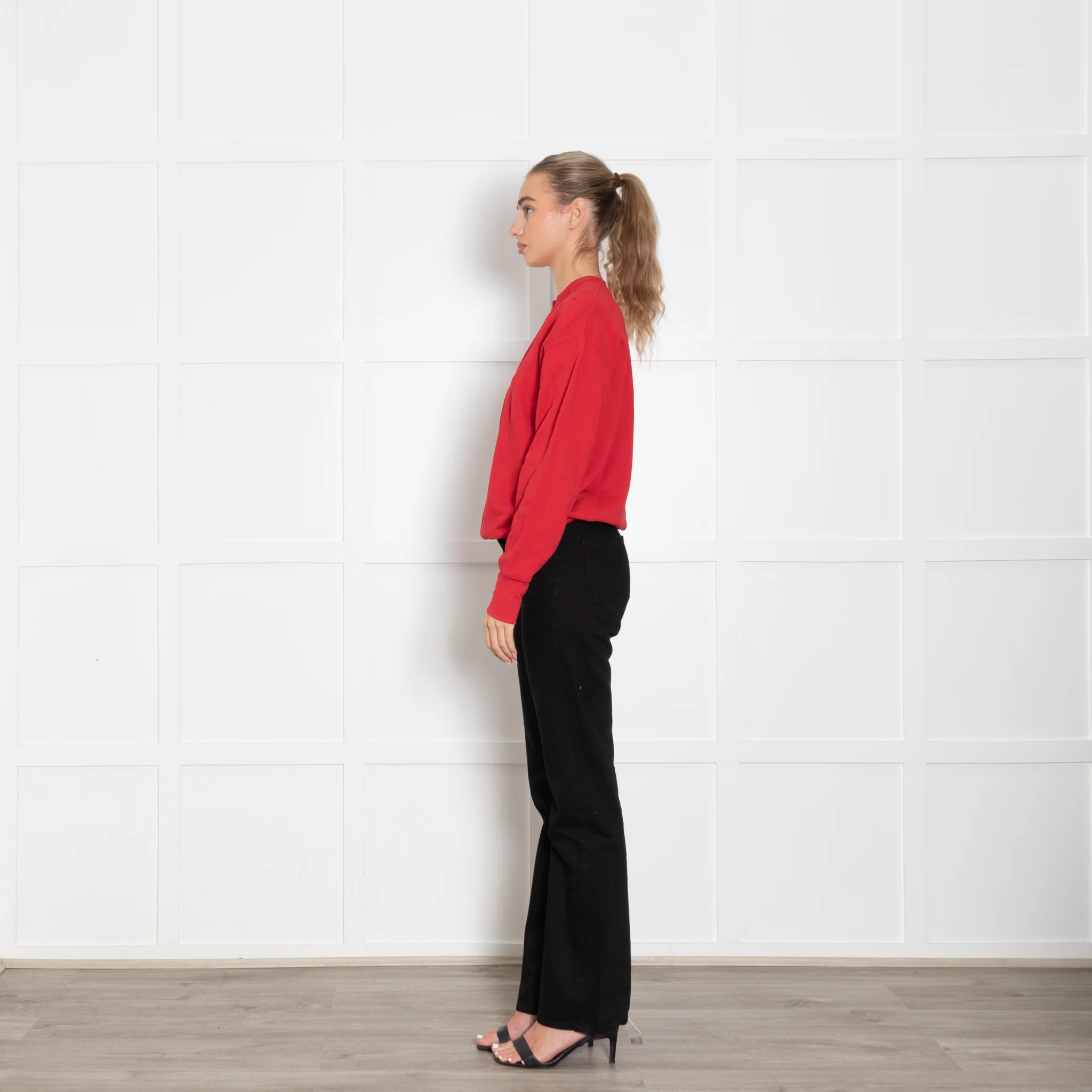 Helmut Lang Red Sweatshirt With Holes Detail - Image 4