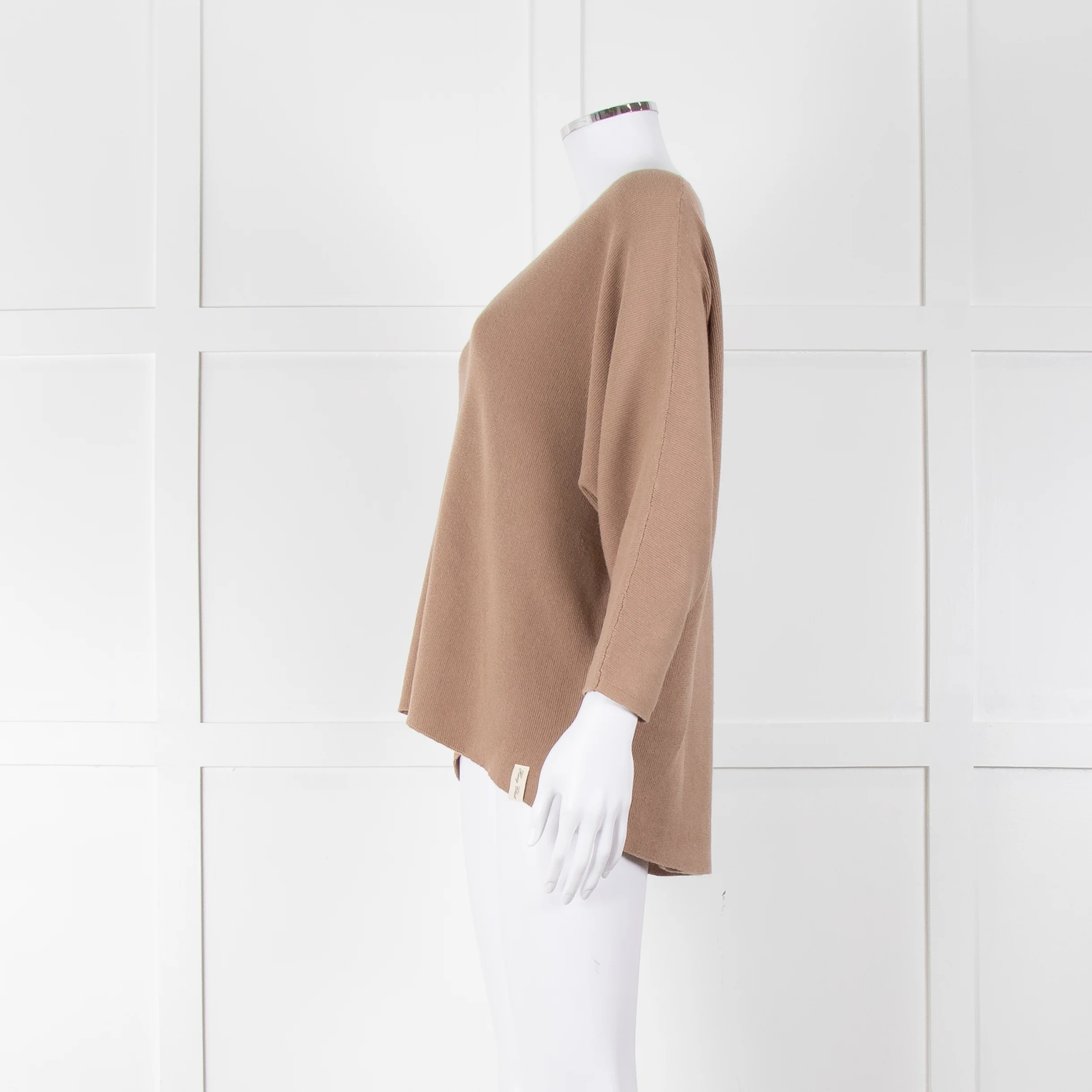 Henry Christ Brown Oversized Cotton Jumper With Gold Thread - Image 7