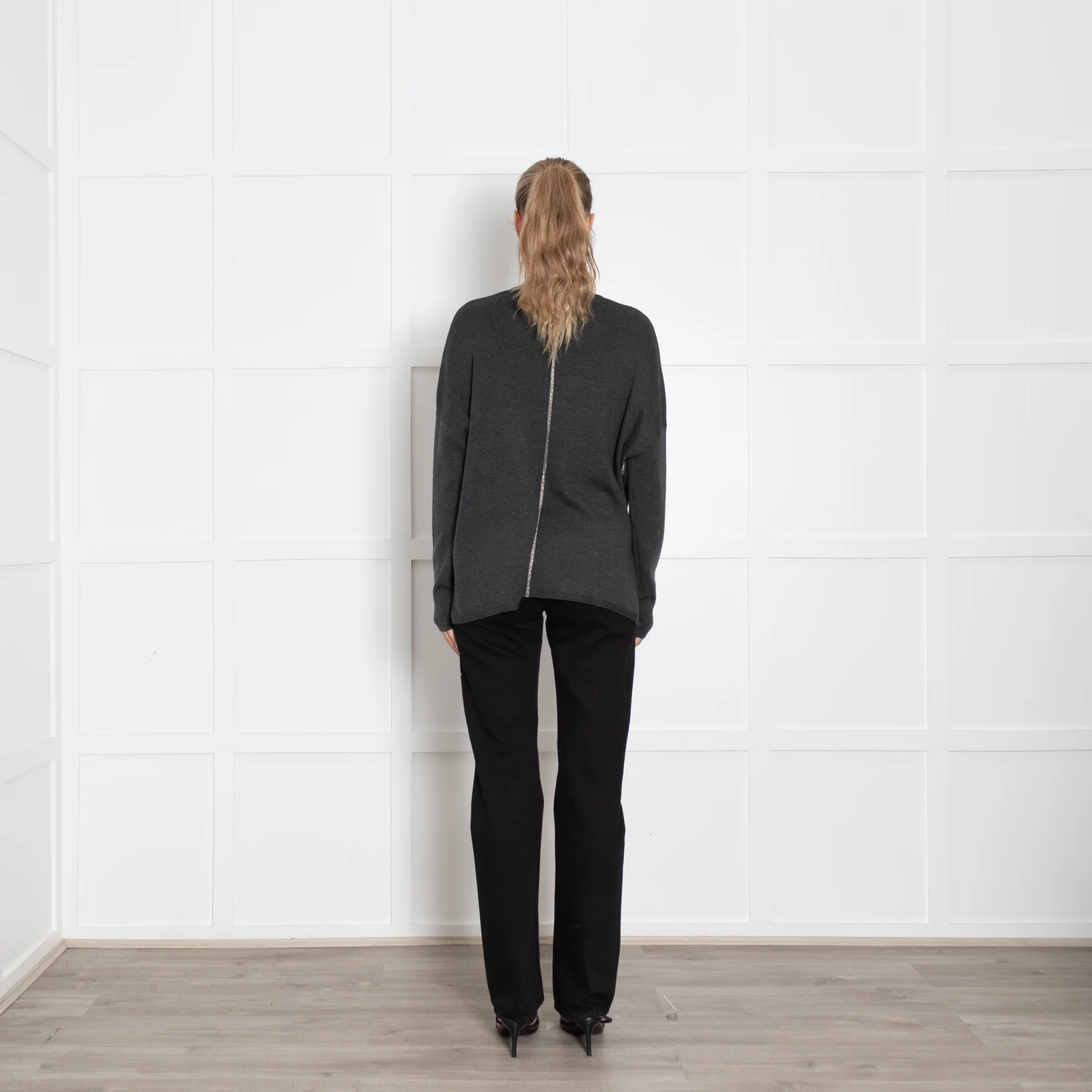 Henry Christ Grey Fine Knit Jumper - Image 5