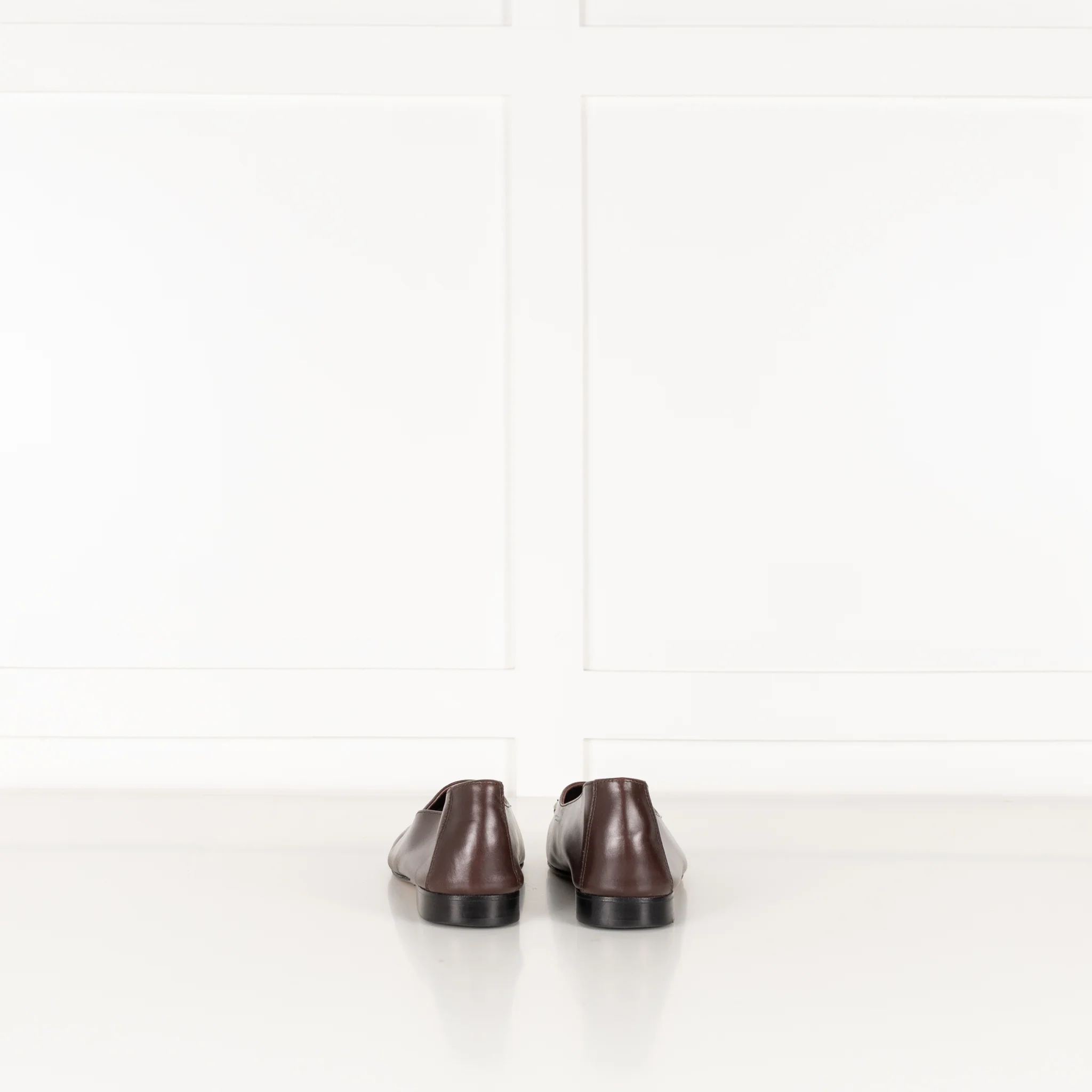 Hereu Brown Leather Flat Pumps - Image 5