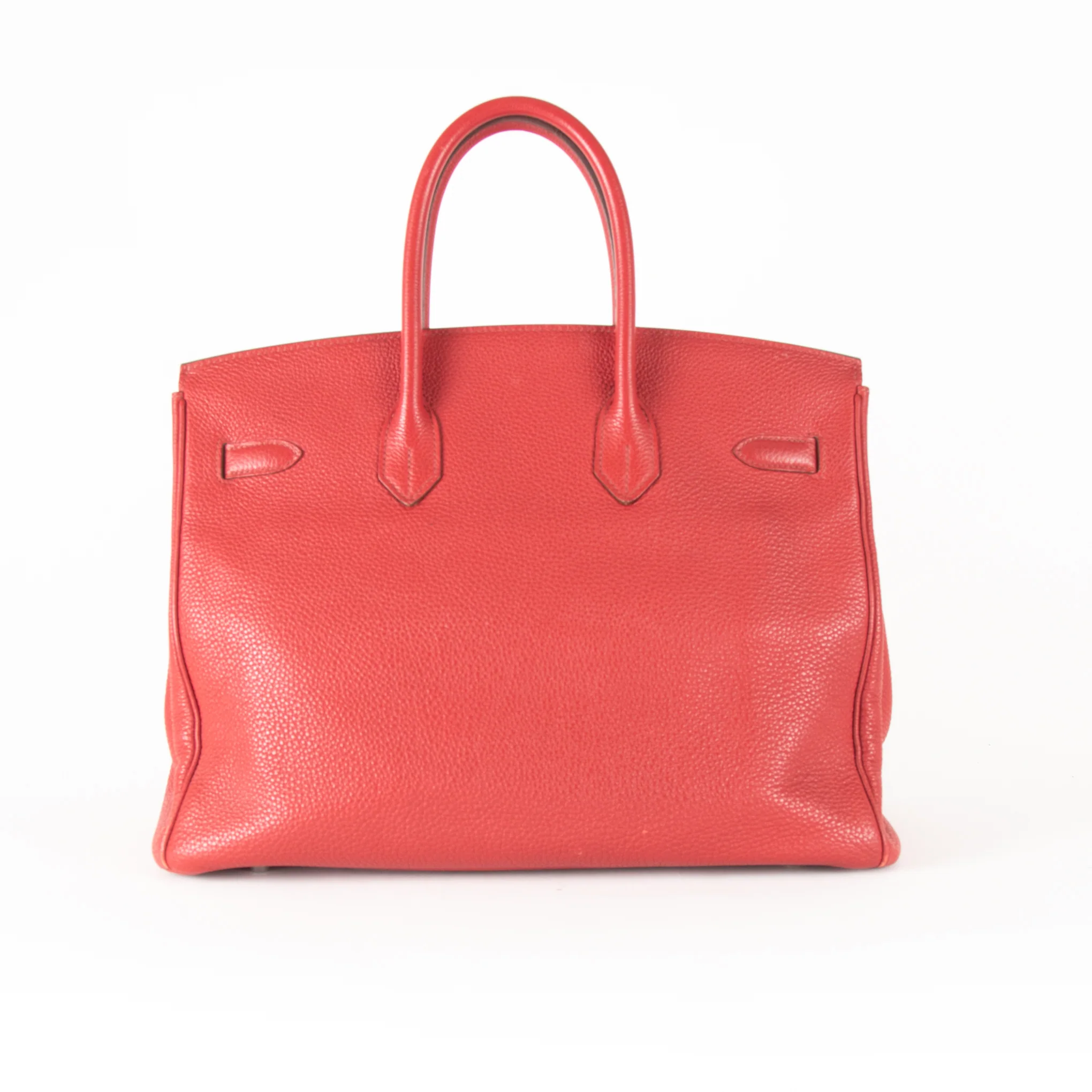 Hermes Birkin 35 Bag In Rouge Casaque Togo Leather Palladium Hardware - Image 4