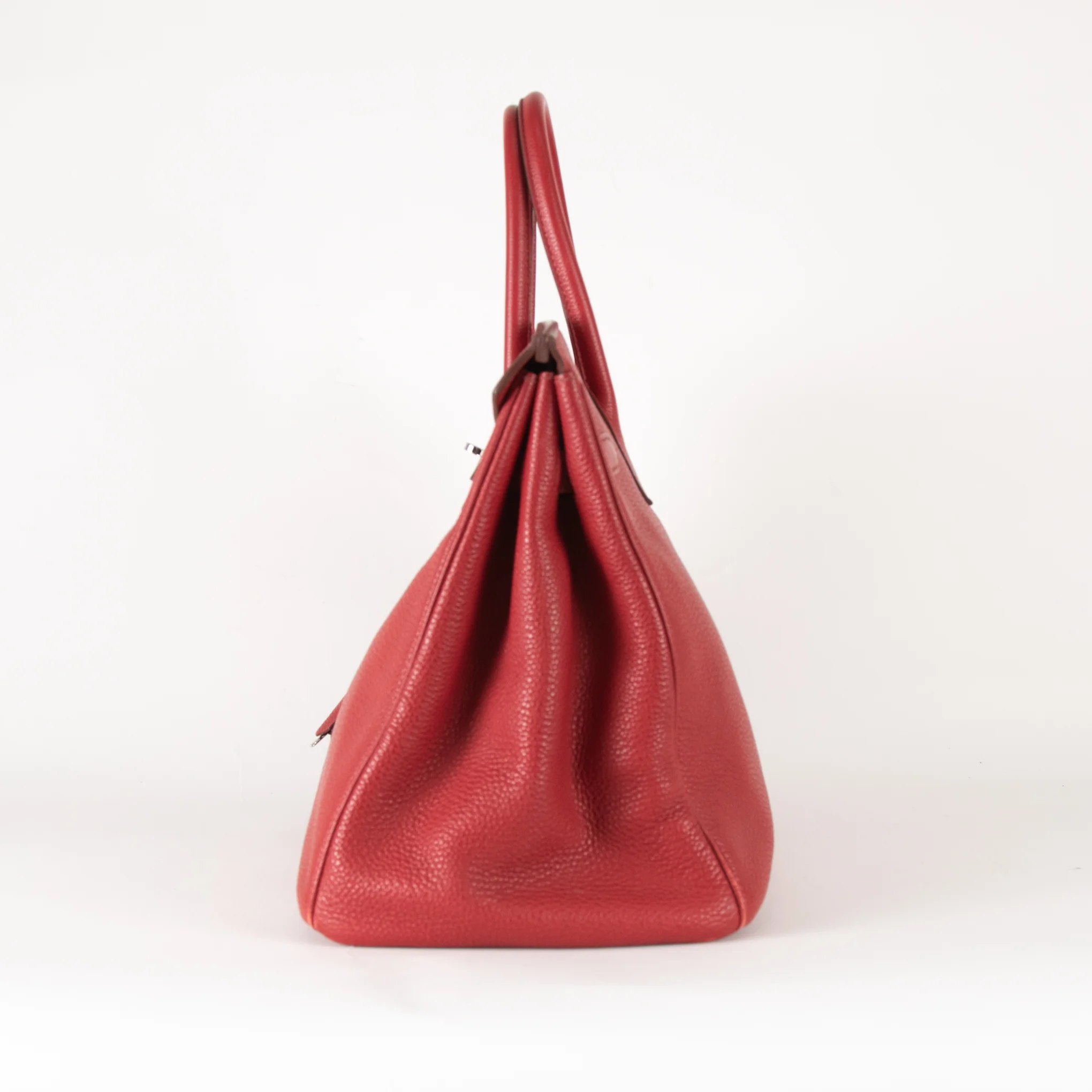 Hermes Birkin 35 Bag In Rouge Casaque Togo Leather Palladium Hardware - Image 5
