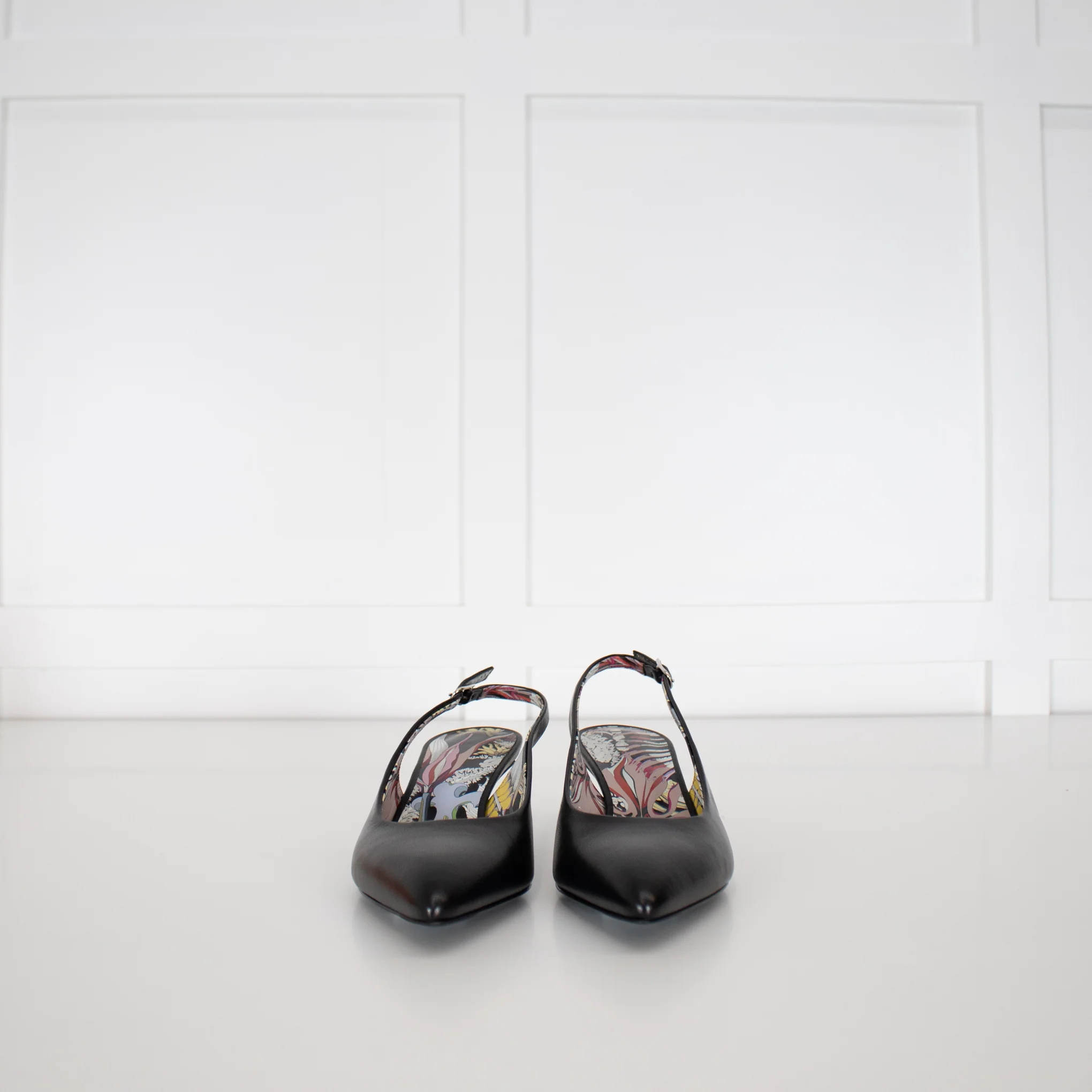 Hermes Black Leather Escarpins Alix 40 Slingbacks - Image 4