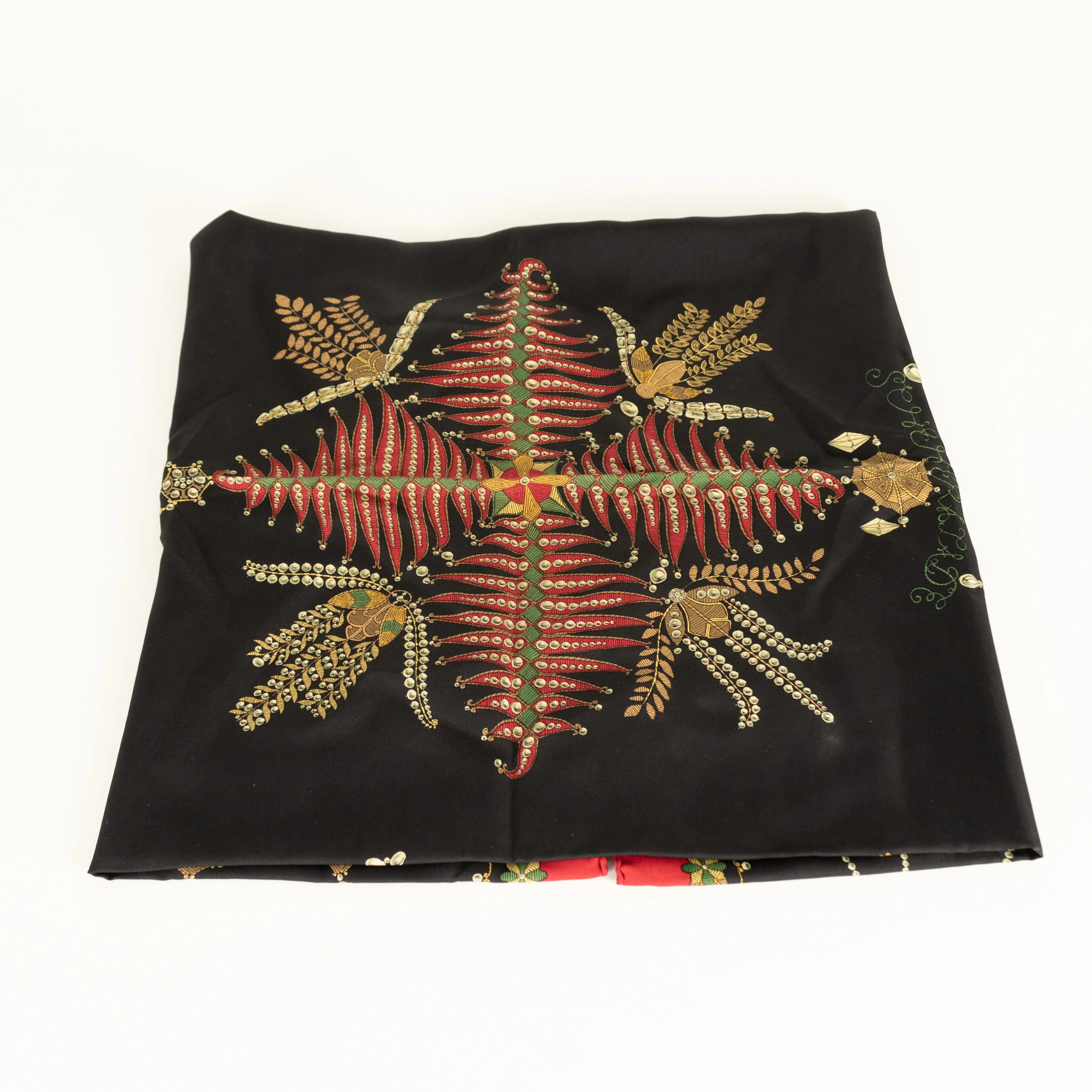 Hermes Black Red Scheherazade Silk Scarf - Image 7