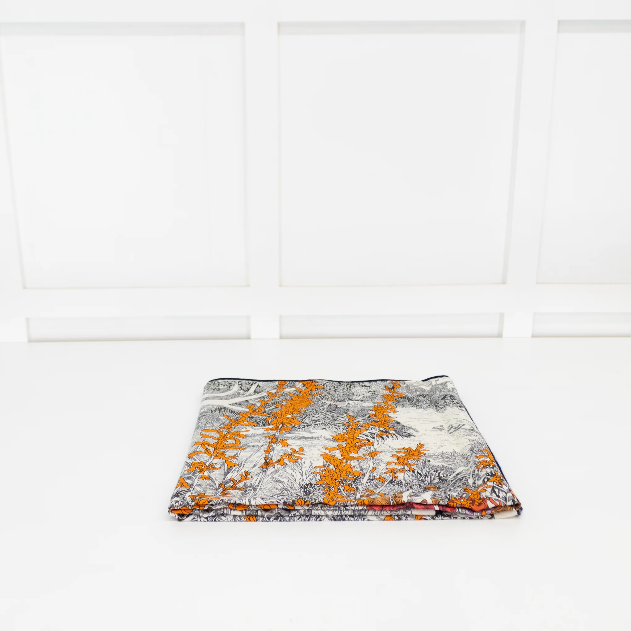 Hermes Cashmere and Silk Mix 140 Retour A La Nature Shawl - Image 3