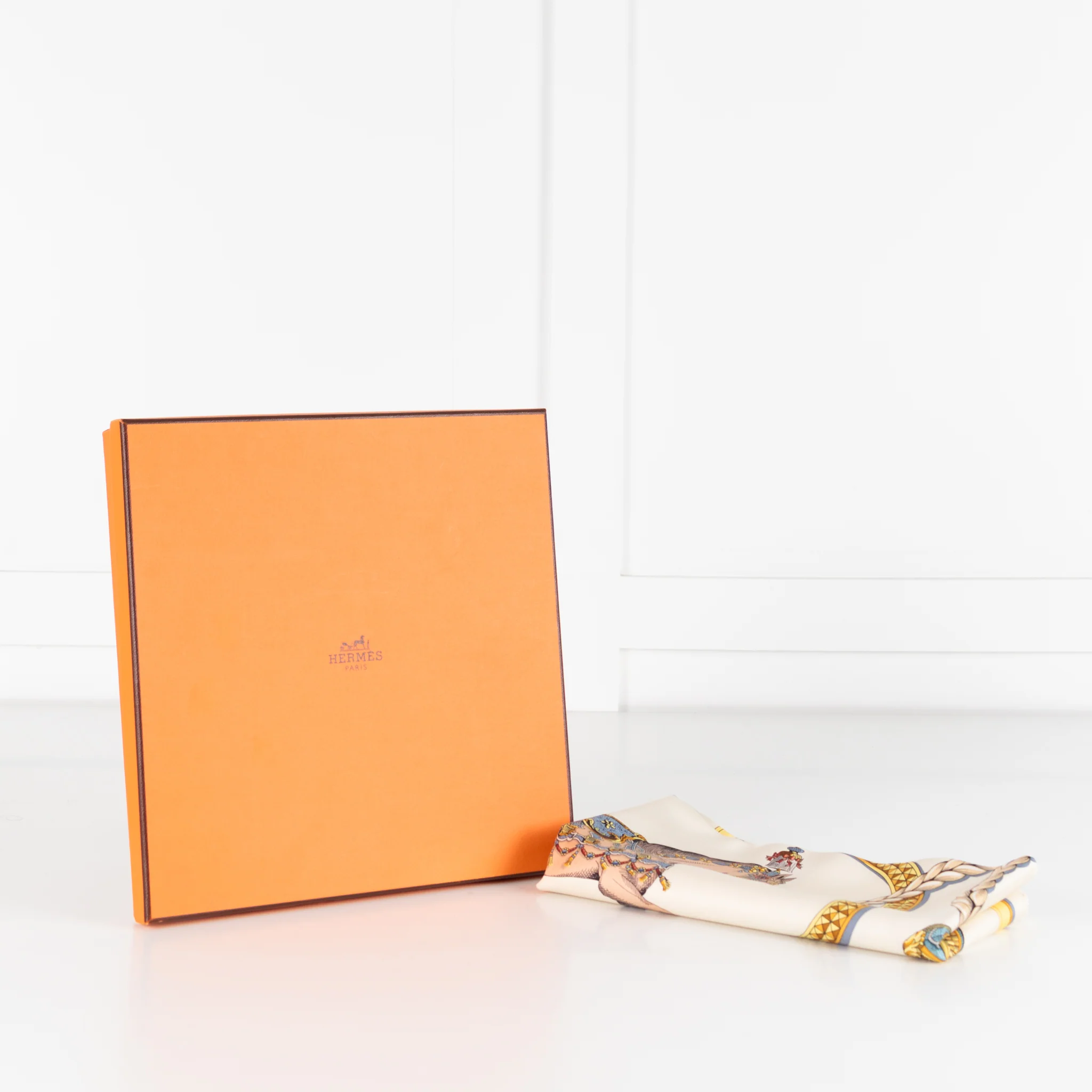 Hermes Cream Silk Apparat Forever Scarf
