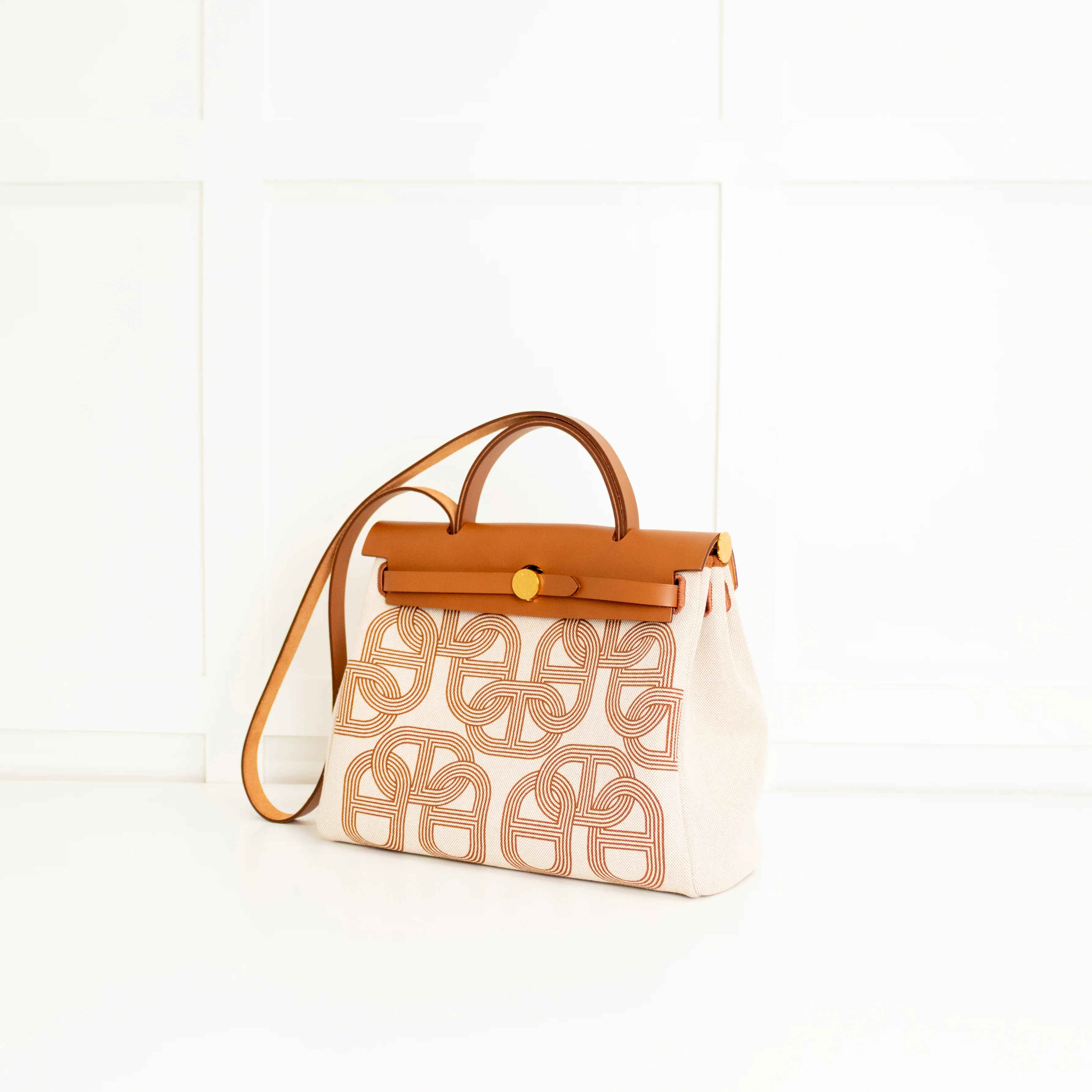 Hermes Ecru Chaine D'ancre Canvas Herbag Zip 31 Bag - Image 3