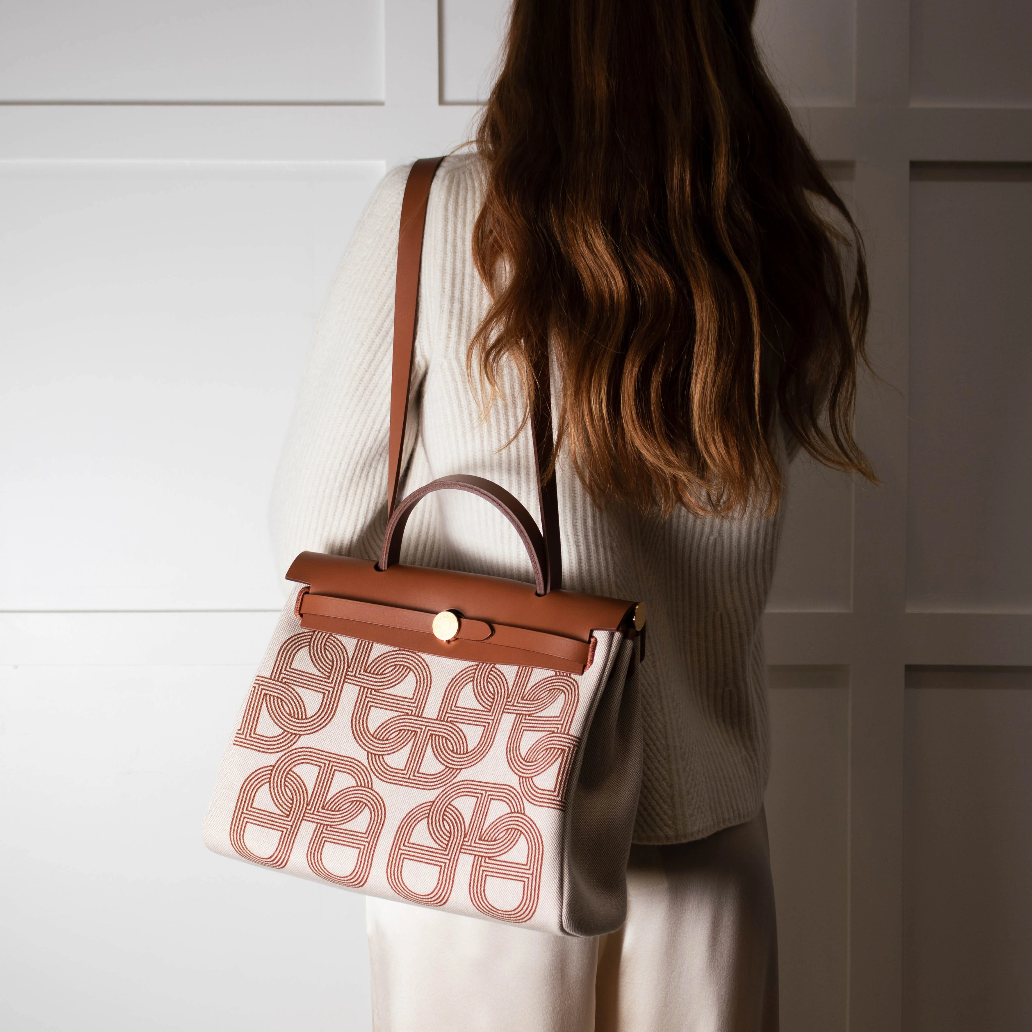 Hermes Ecru Chaine D'ancre Canvas Herbag Zip 31 Bag - Image 4