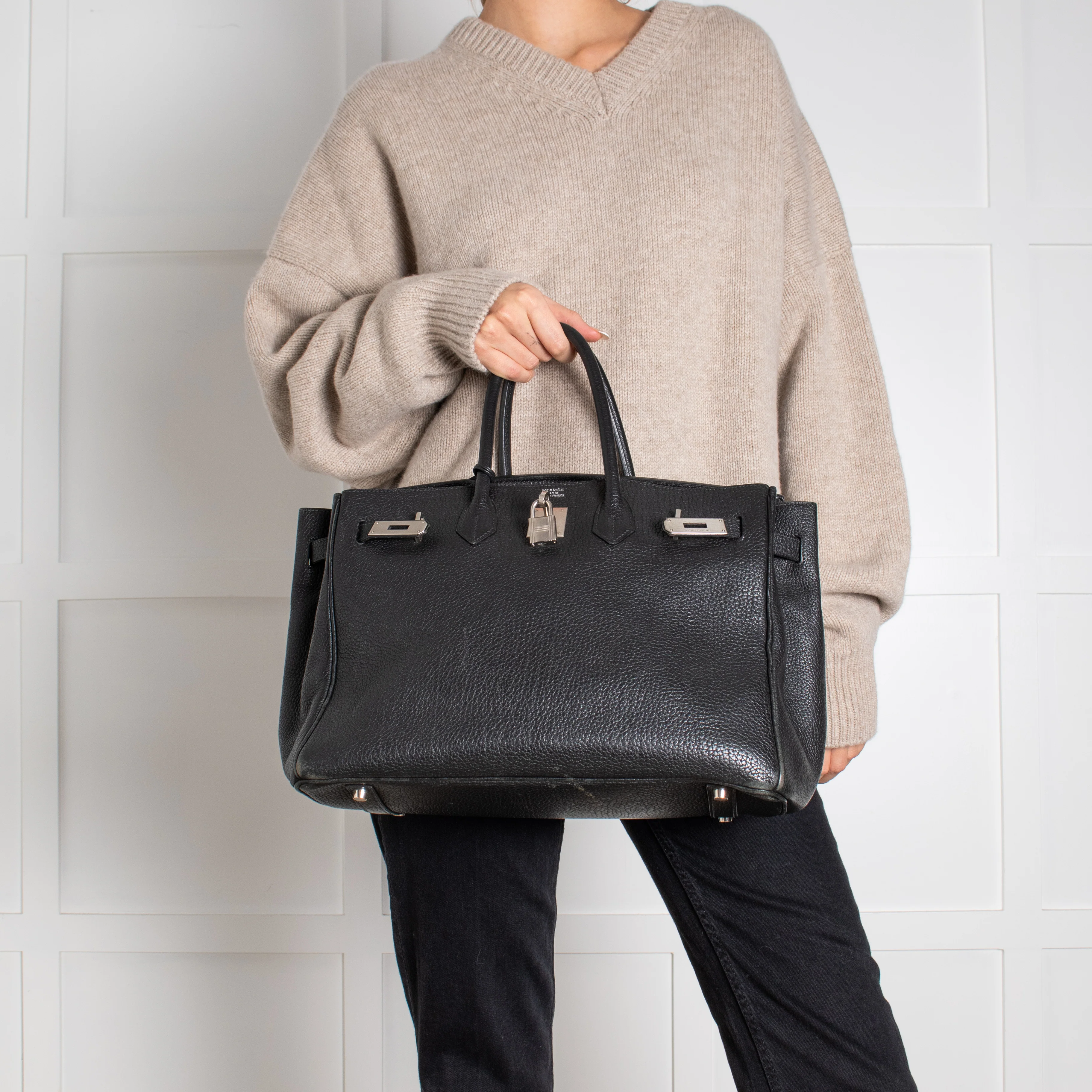 Hermes Noir Togo Leather Birkin 35 - Image 4