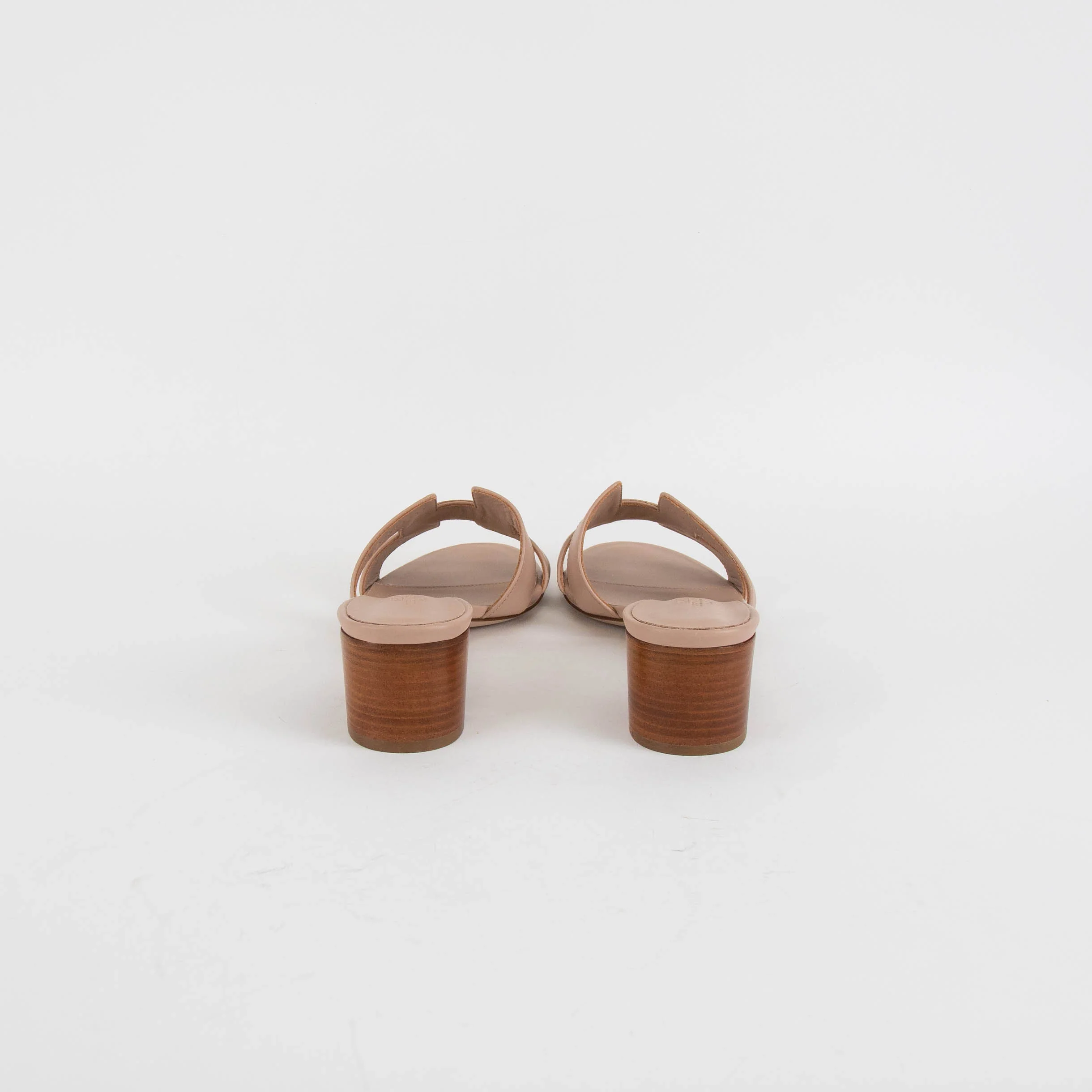 Hermes Oasis Beige Nude Block Heel Sandals - Image 6