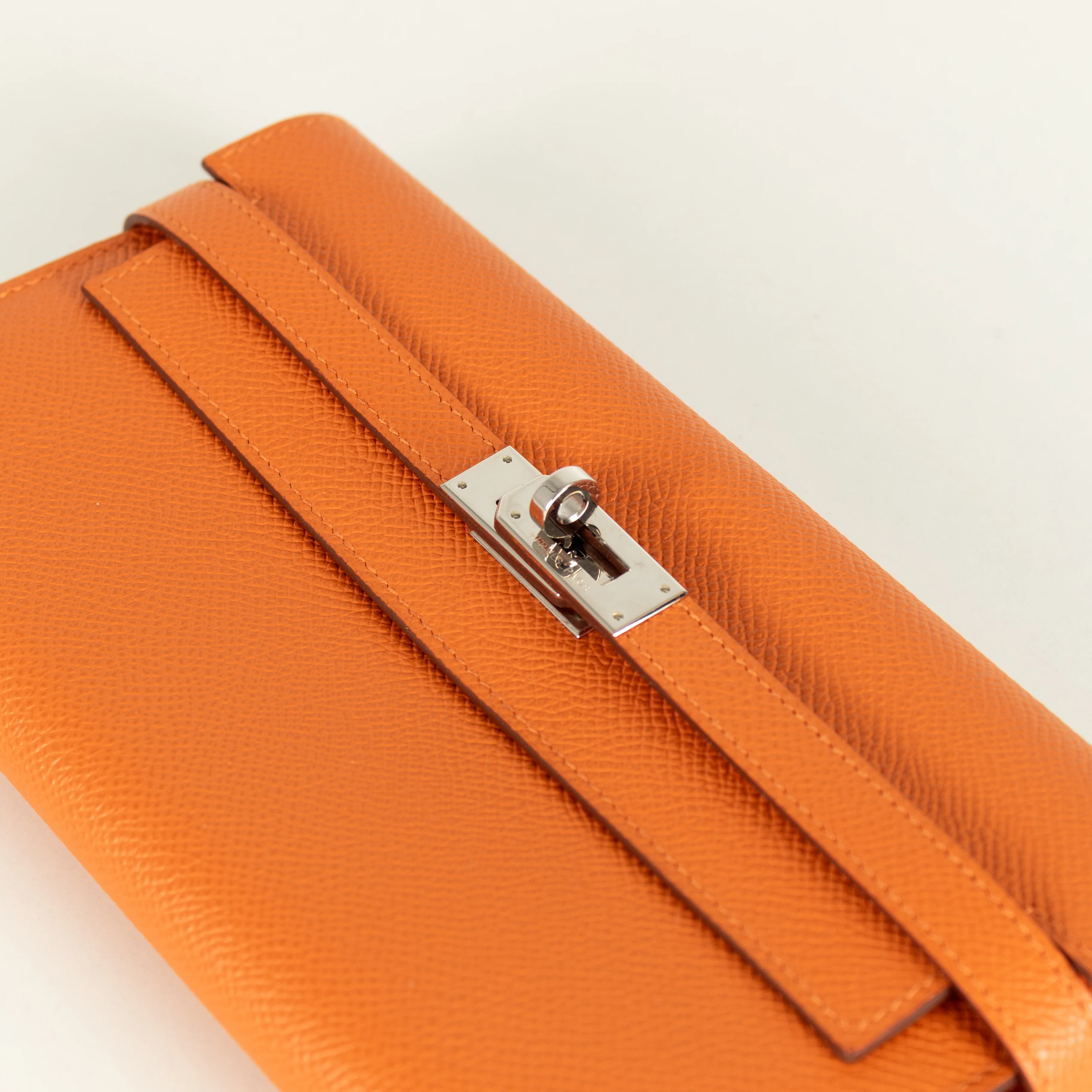 Hermes Orange Kelly To Go Wallet - Image 9