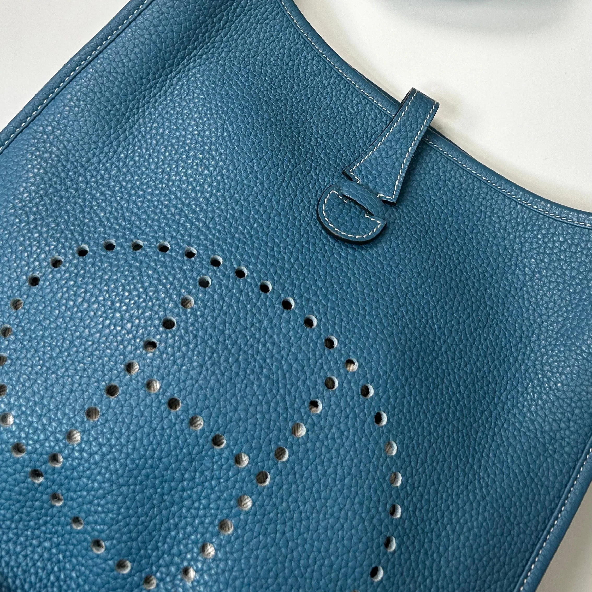 Hermes Pale Bleu Jean Evelyne PM Bag - Image 7
