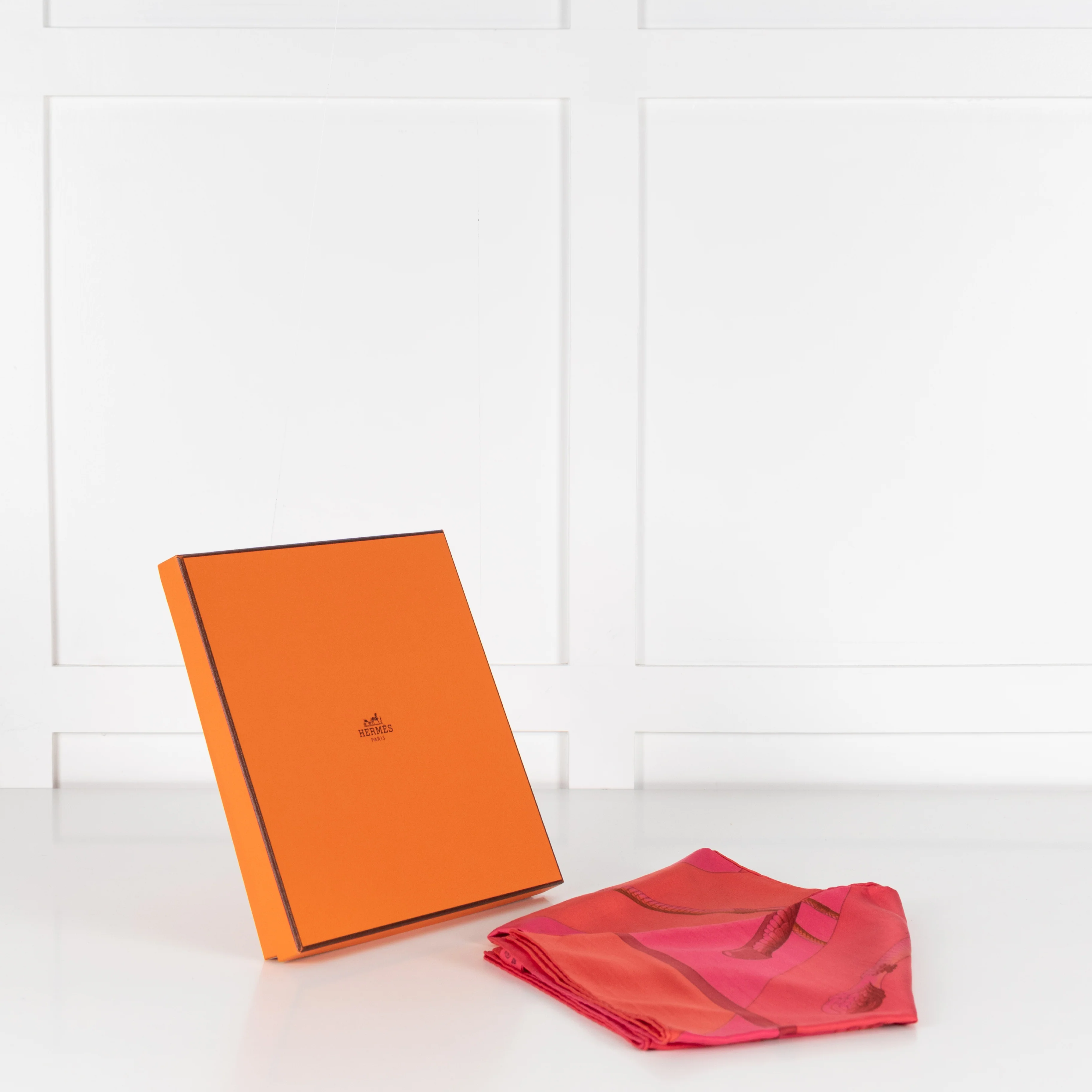 Hermes Pink Orange Dip Dye Bridges De Gala Scarf - Image 3