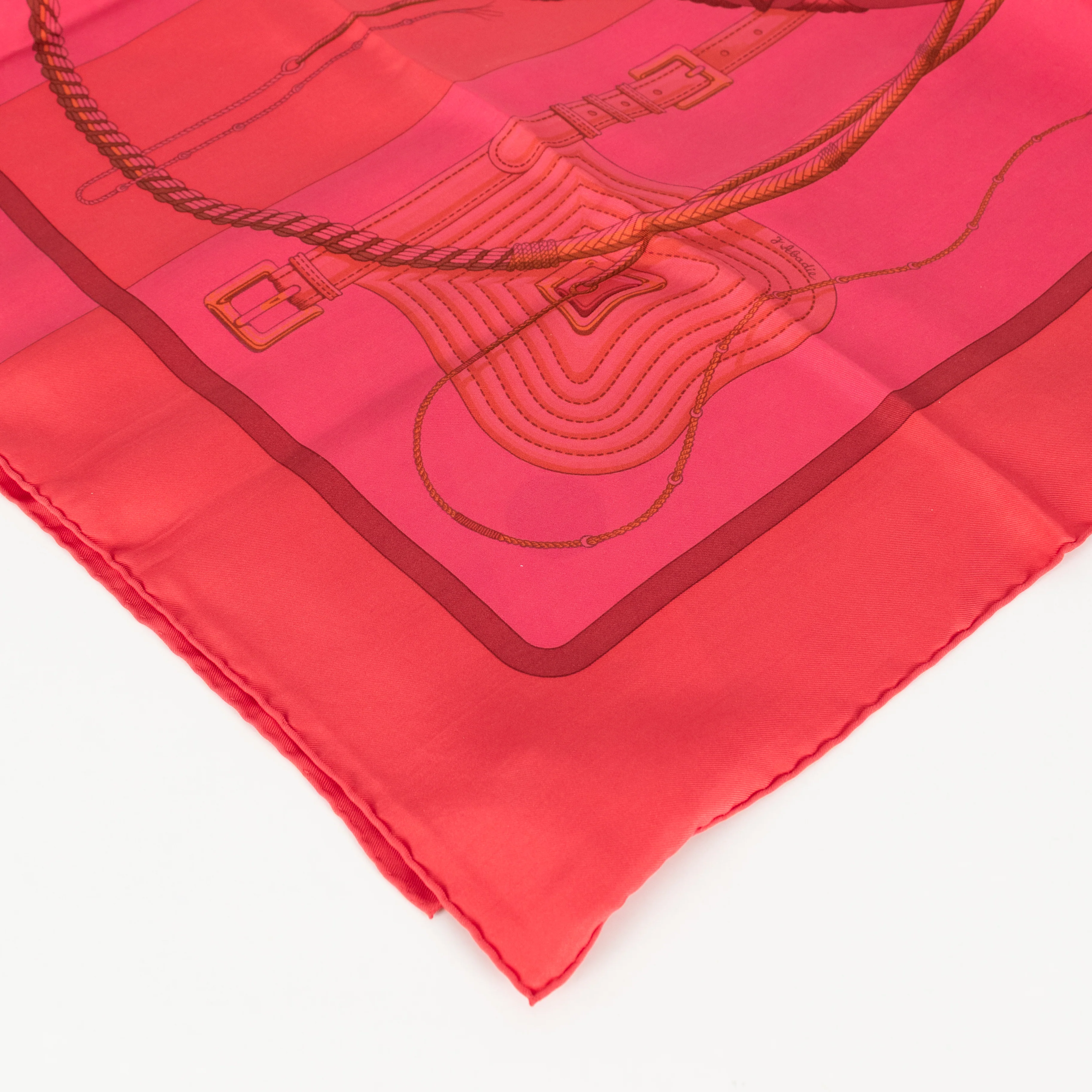 Hermes Pink Orange Dip Dye Bridges De Gala Scarf - Image 5