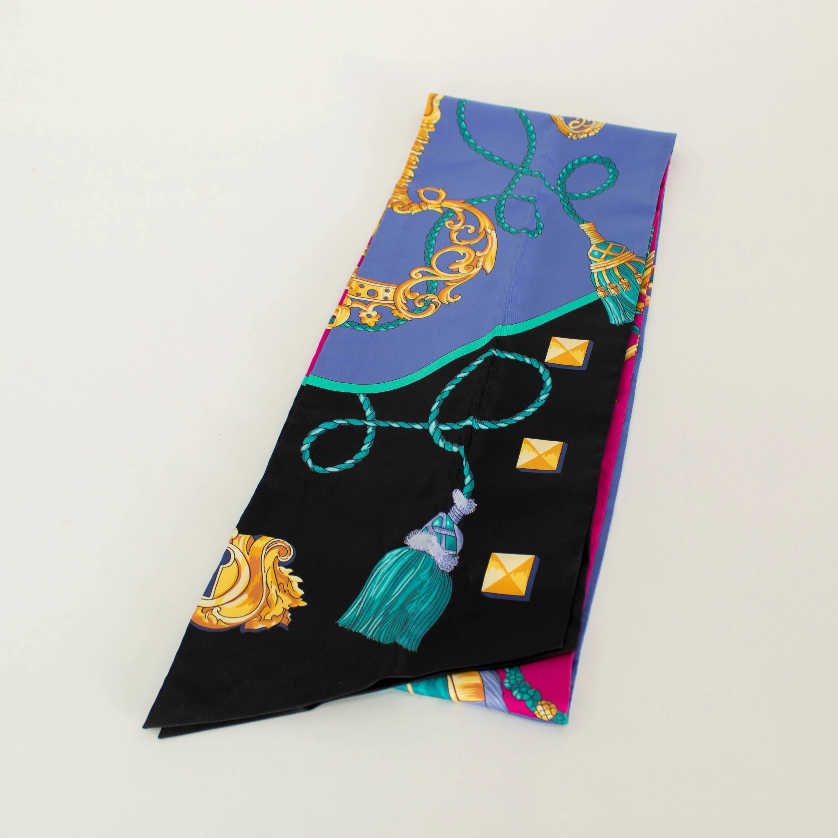 Hermes Purple And Pink Le-Maxi Twilly Scarf - Image 4