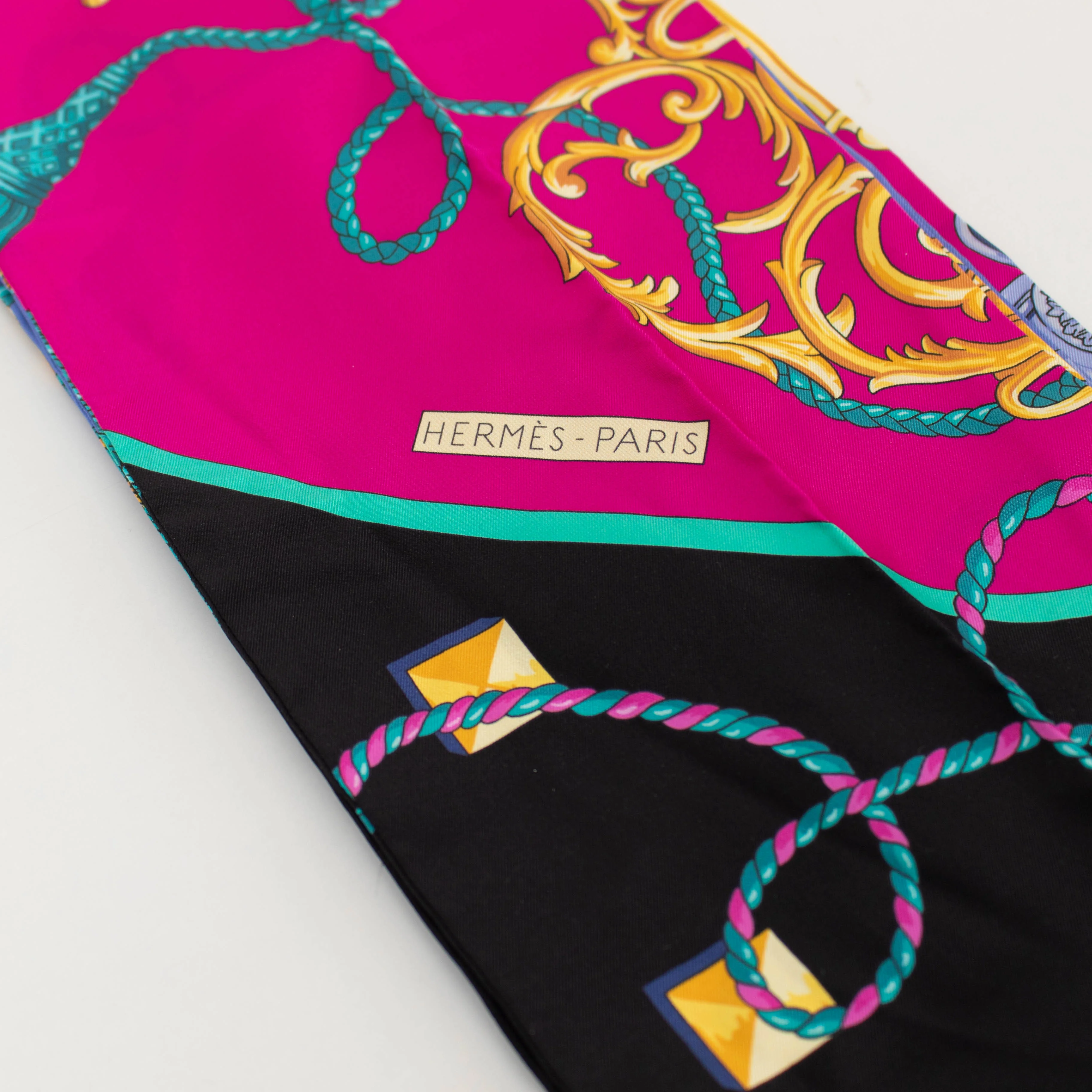 Hermes Purple And Pink Le-Maxi Twilly Scarf - Image 7