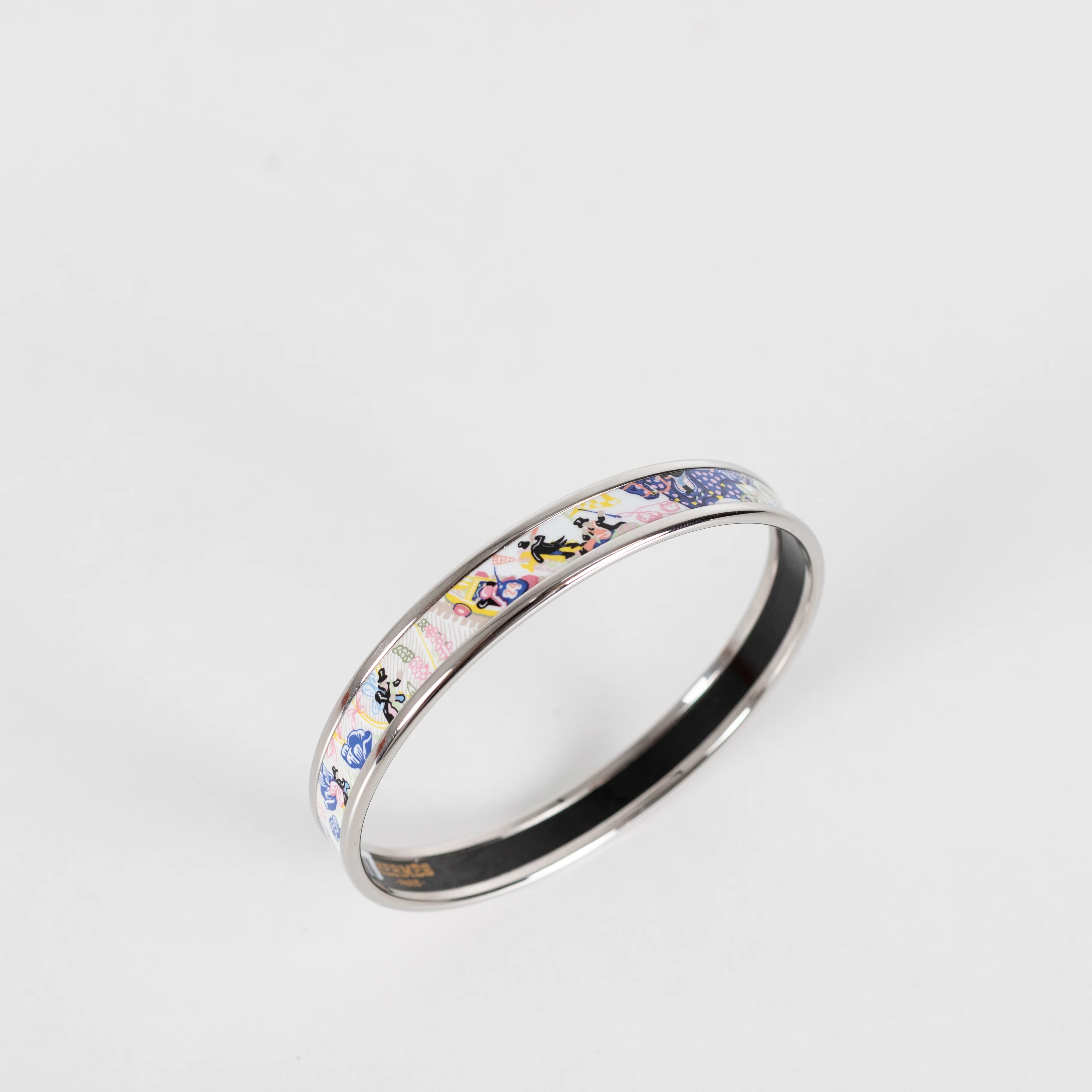 Hermes Purple Jungle Camouflage Enamel Bangle - Image 2