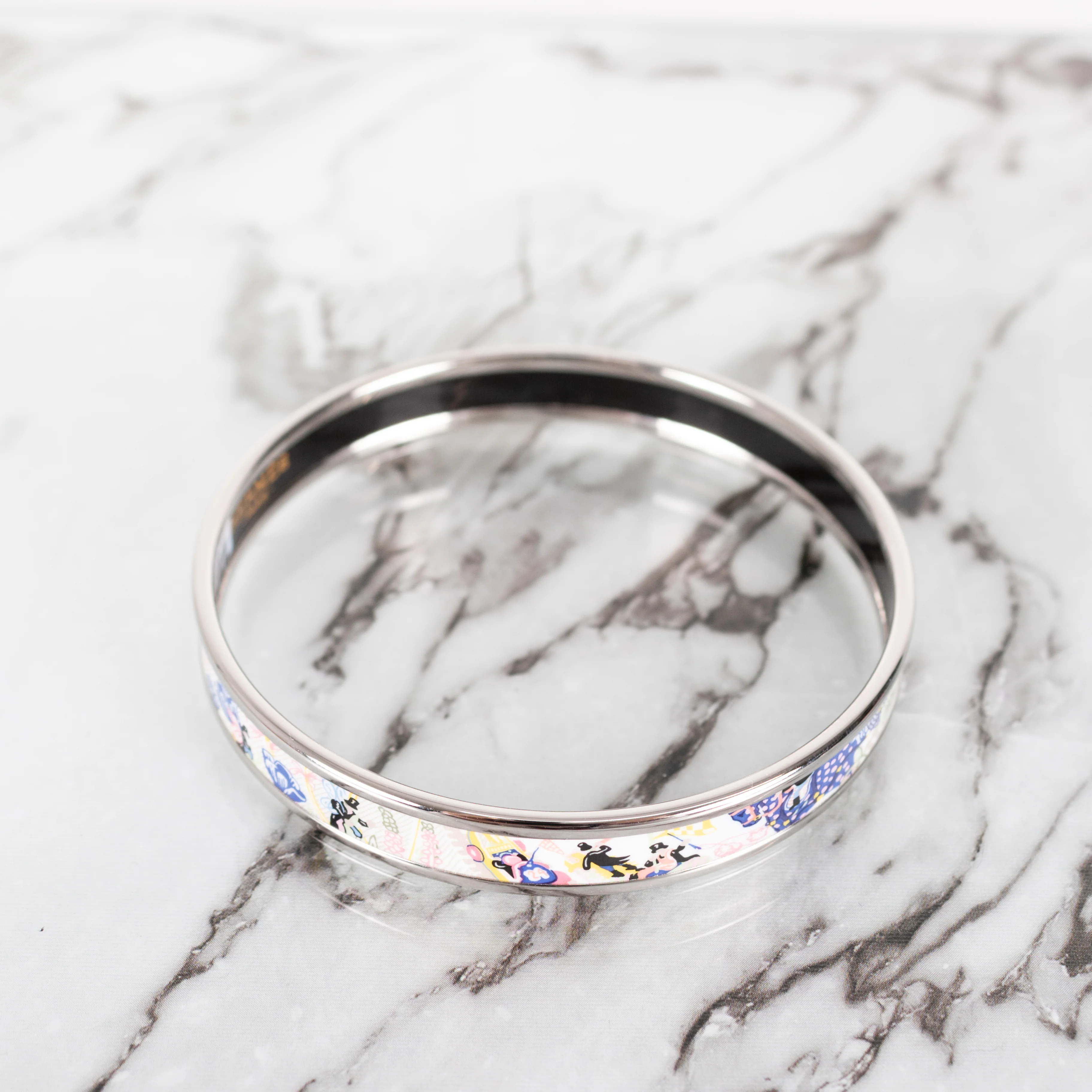 Hermes Purple Jungle Camouflage Enamel Bangle - Image 6