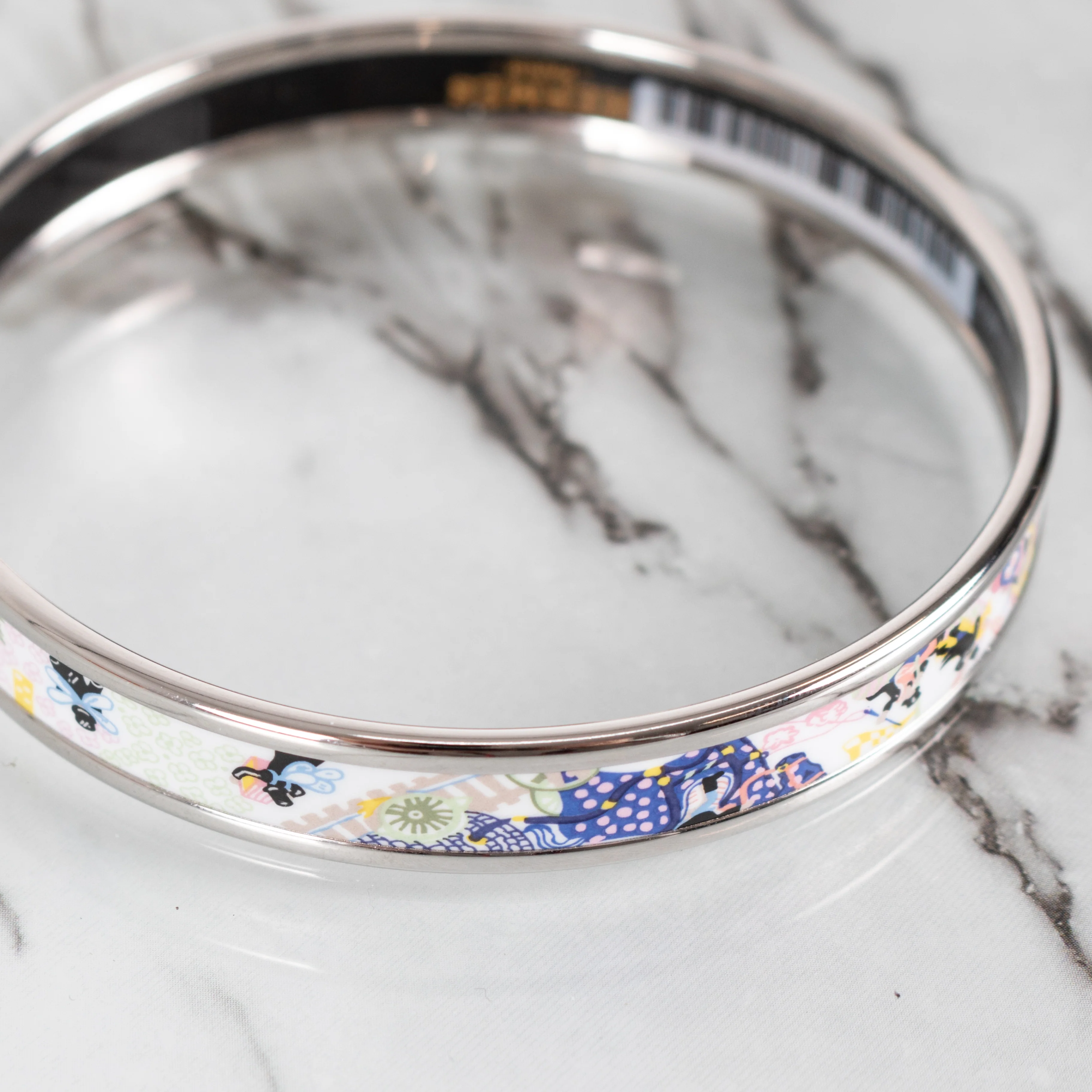 Hermes Purple Jungle Camouflage Enamel Bangle - Image 7