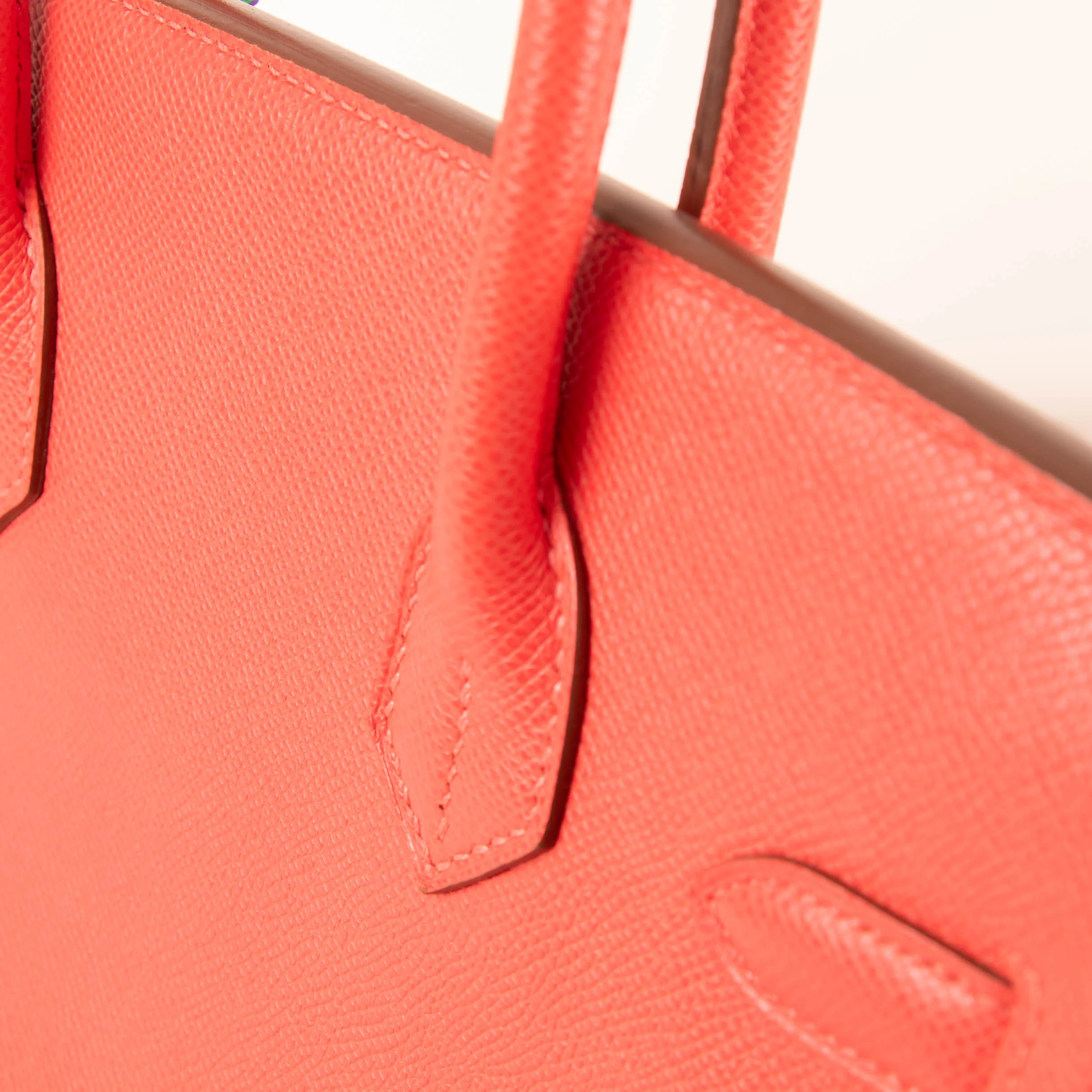Hermes Rose Jaipur Birkin 30 Bag In Epsom Leather Palladium Hardware - Image 12