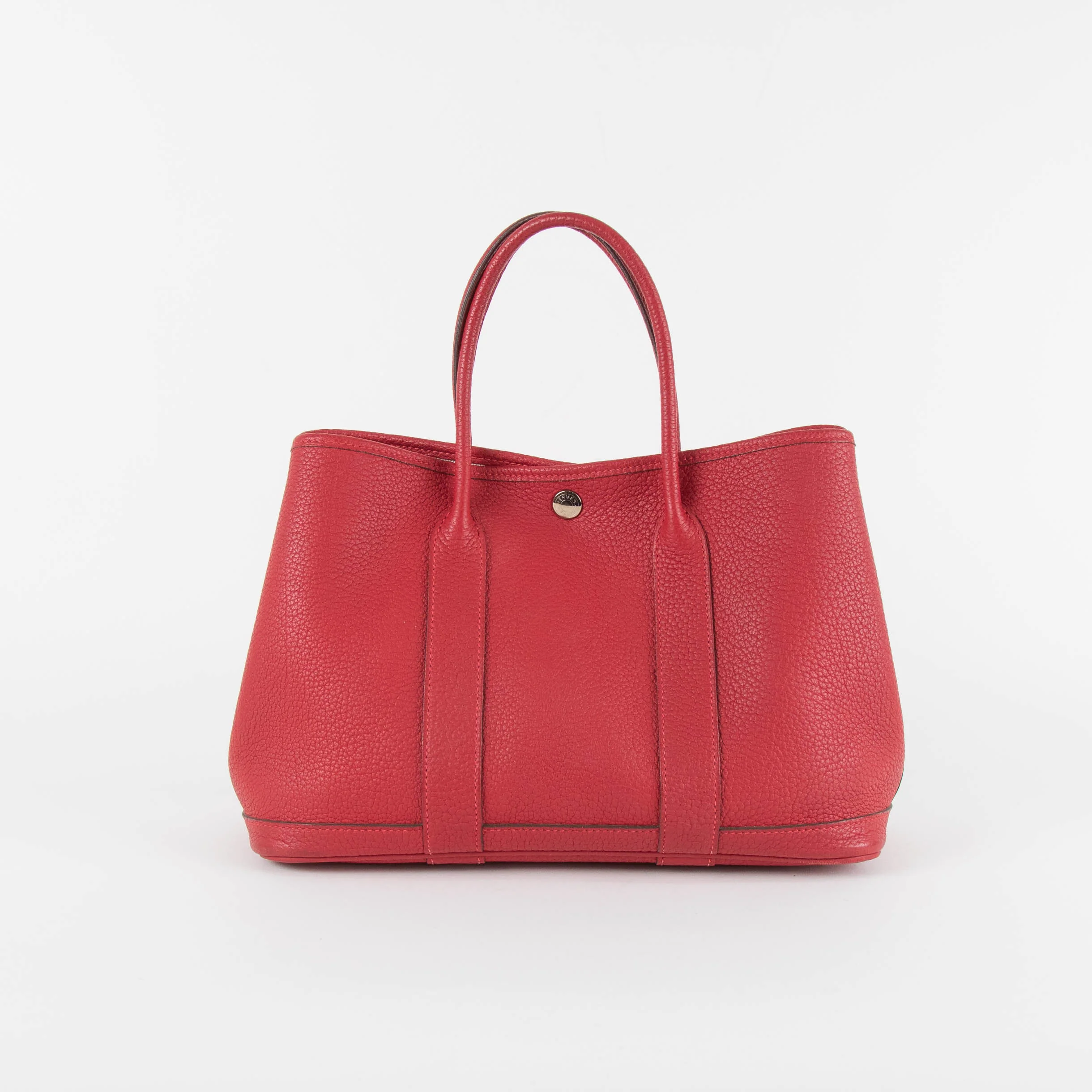Hermes Rouge Garden Party 30 Togo Leather Bag - Image 5