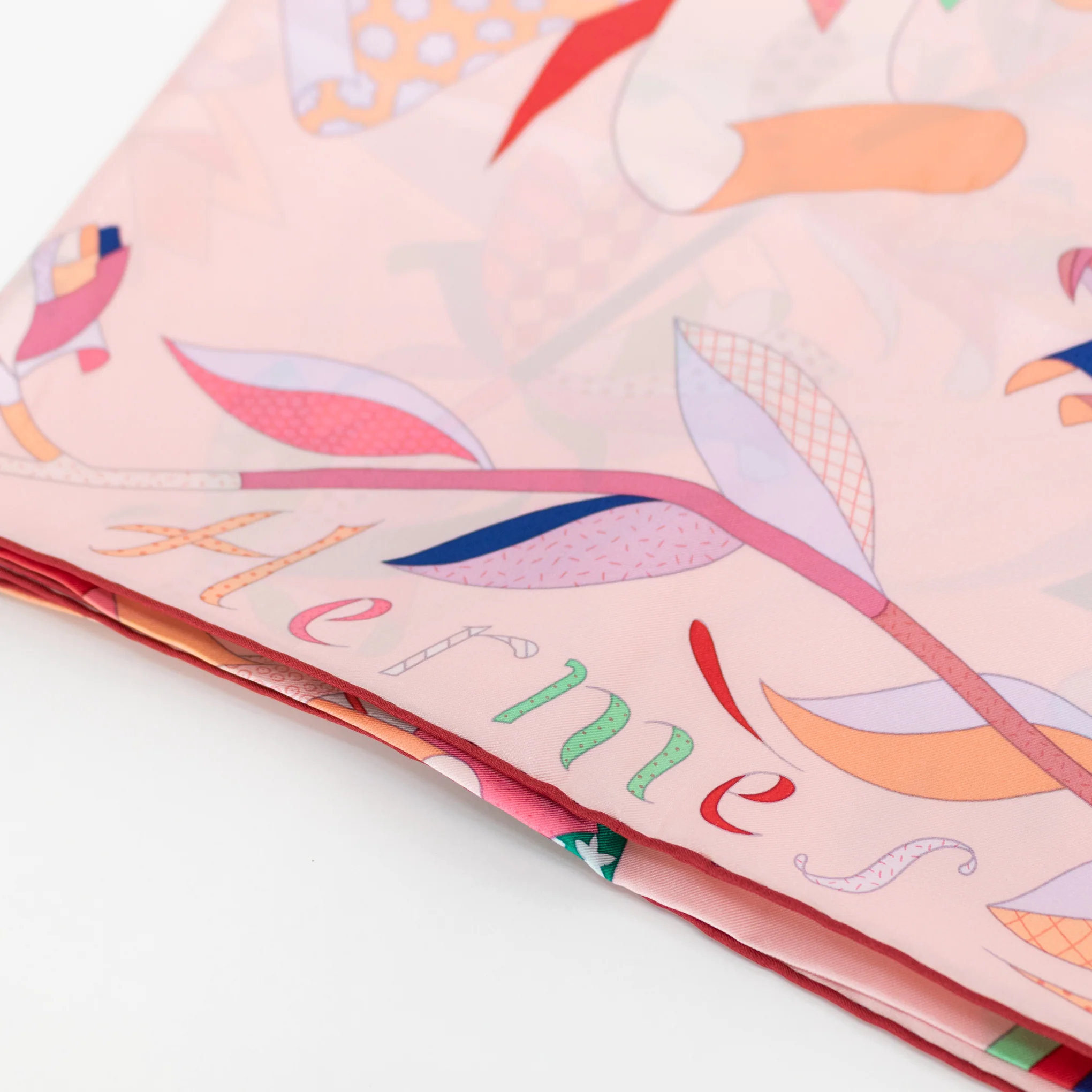 Hermes Silk 140 Pink Parais du Sole Scarf 9 - Image 6