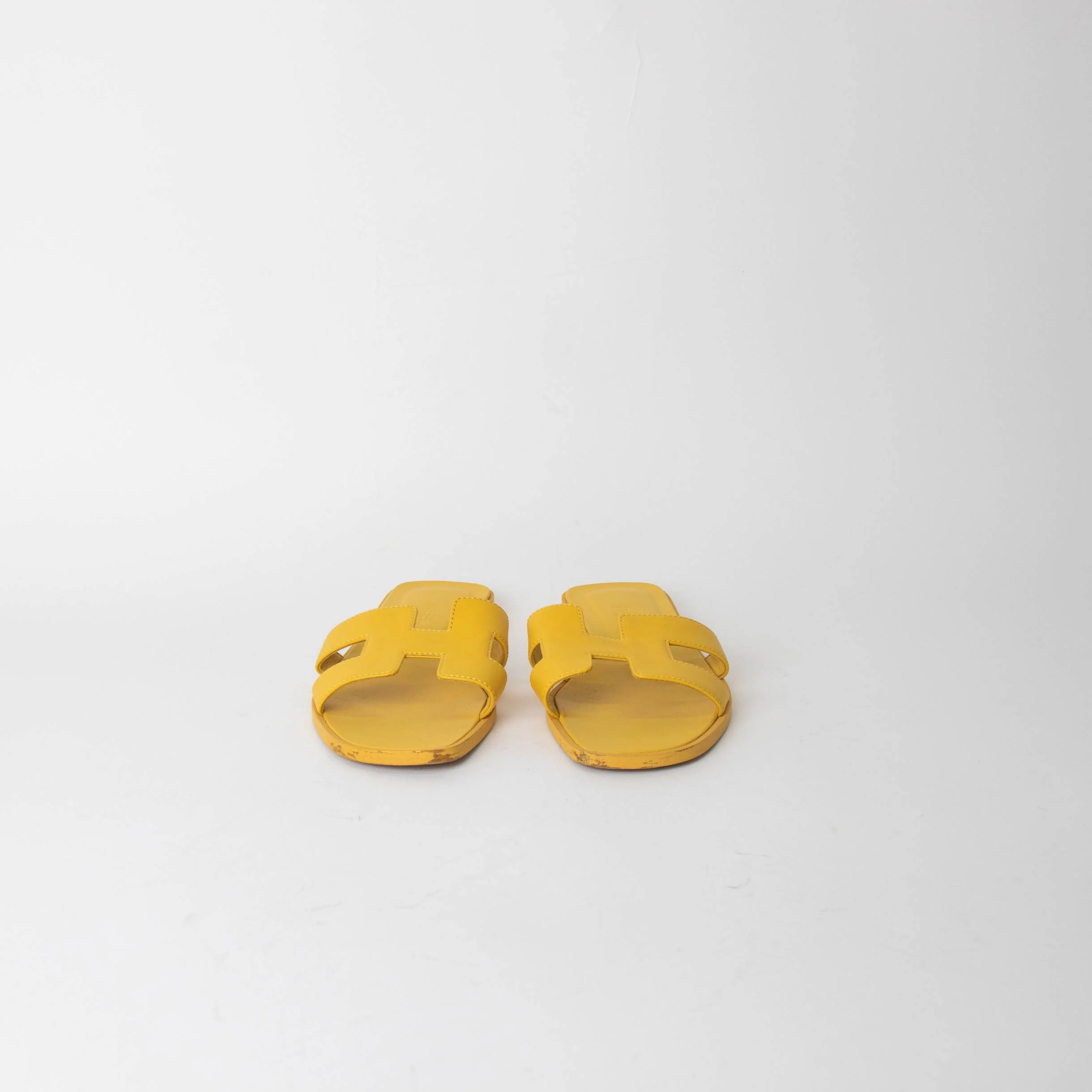 Hermes Yellow Oran Sandal - Image 3