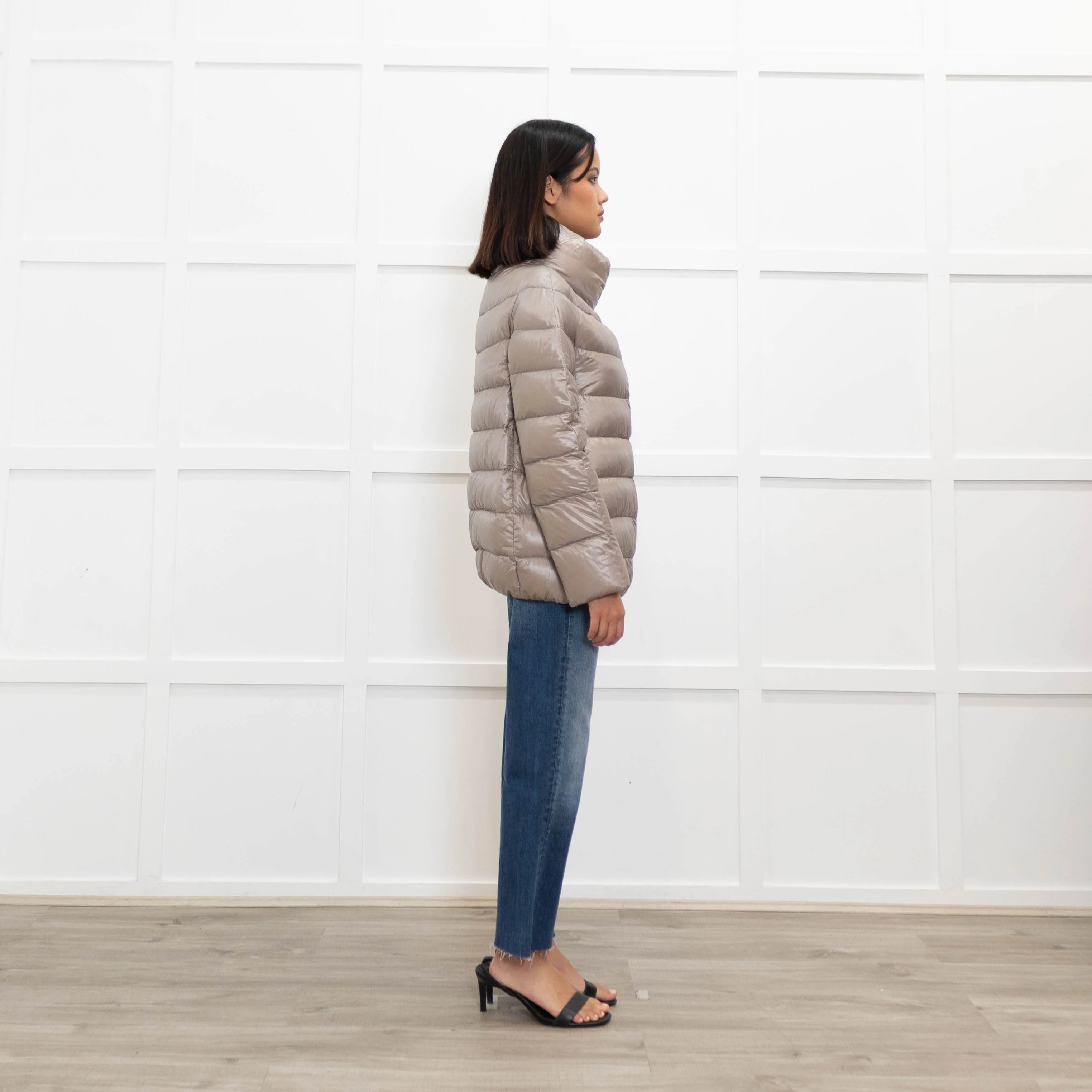 Herno Beige Short Puffer Jacket - Image 4