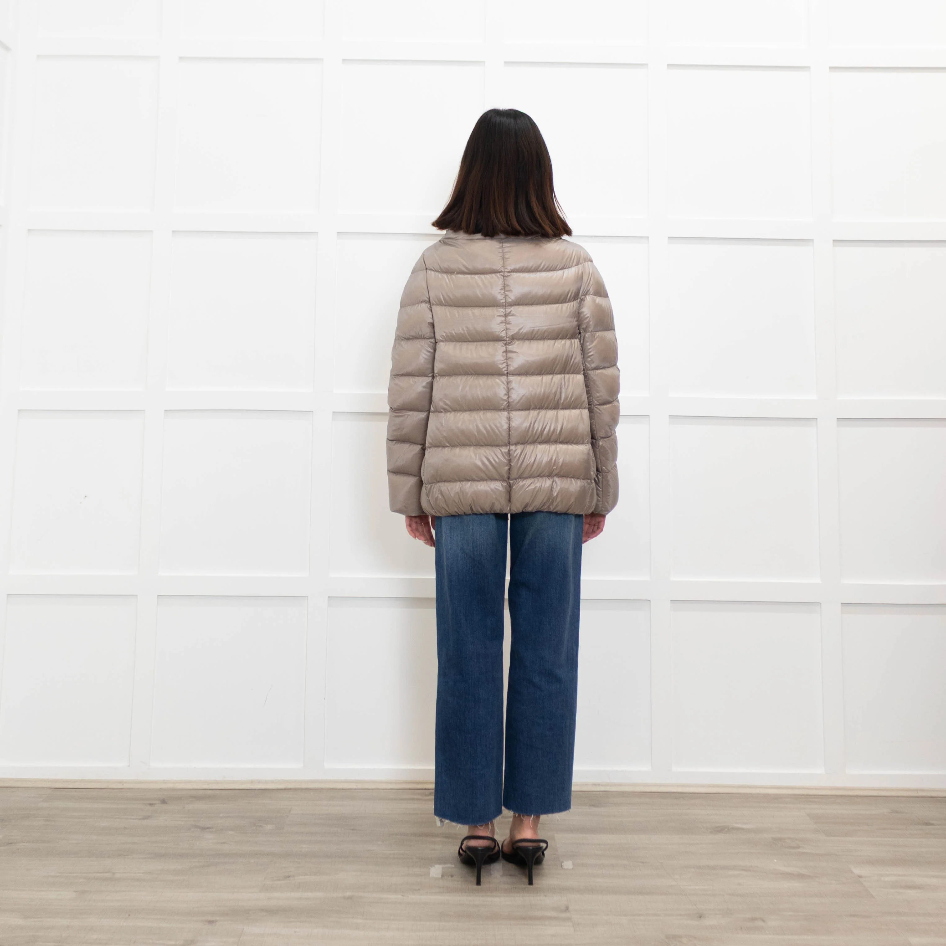 Herno Beige Short Puffer Jacket - Image 5