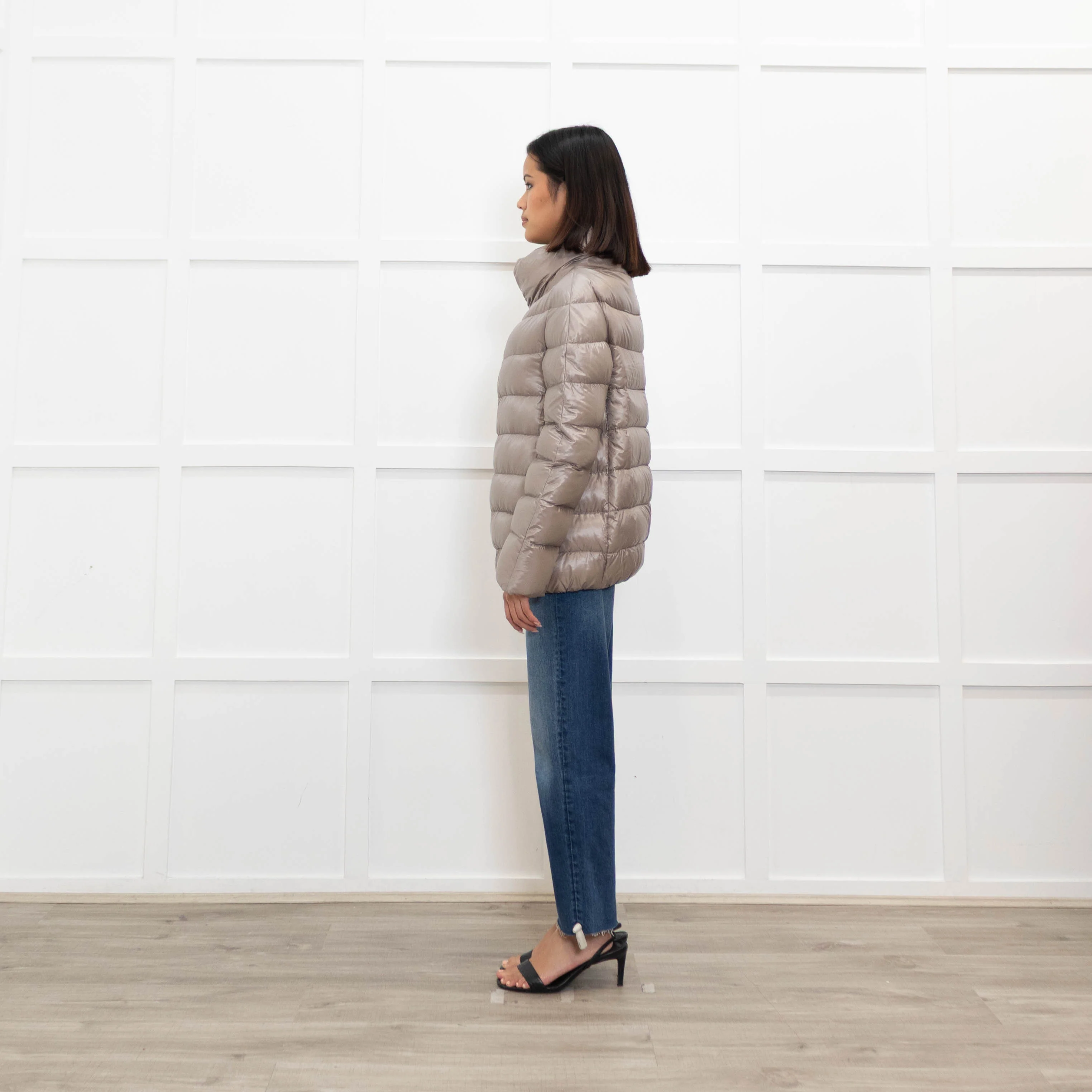Herno Beige Short Puffer Jacket - Image 6