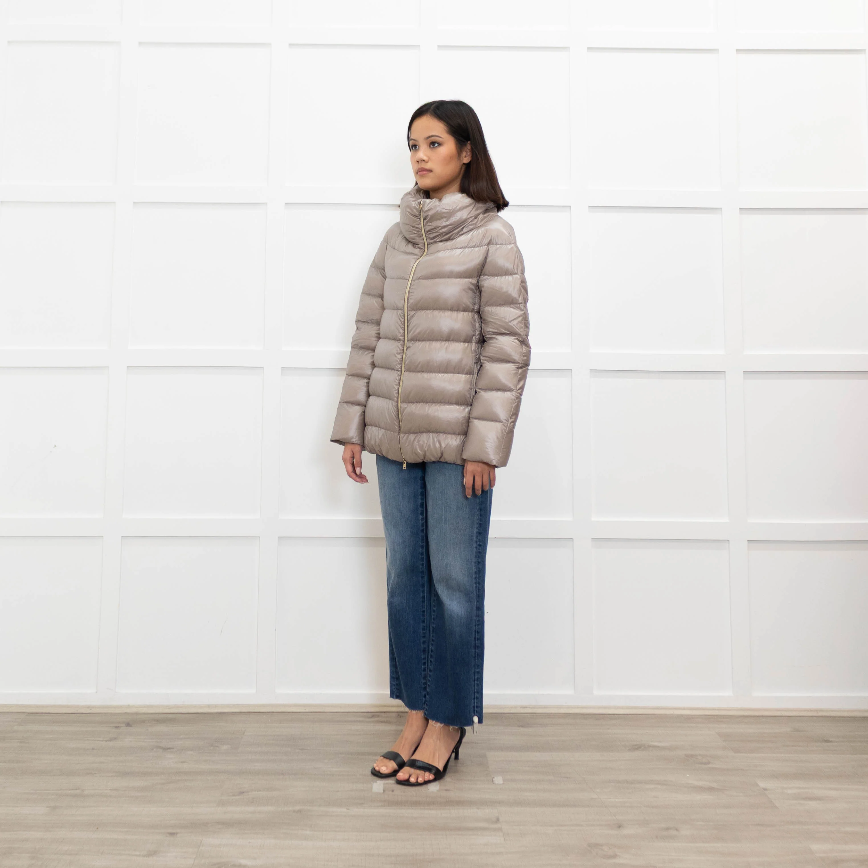 Herno Beige Short Puffer Jacket - Image 7