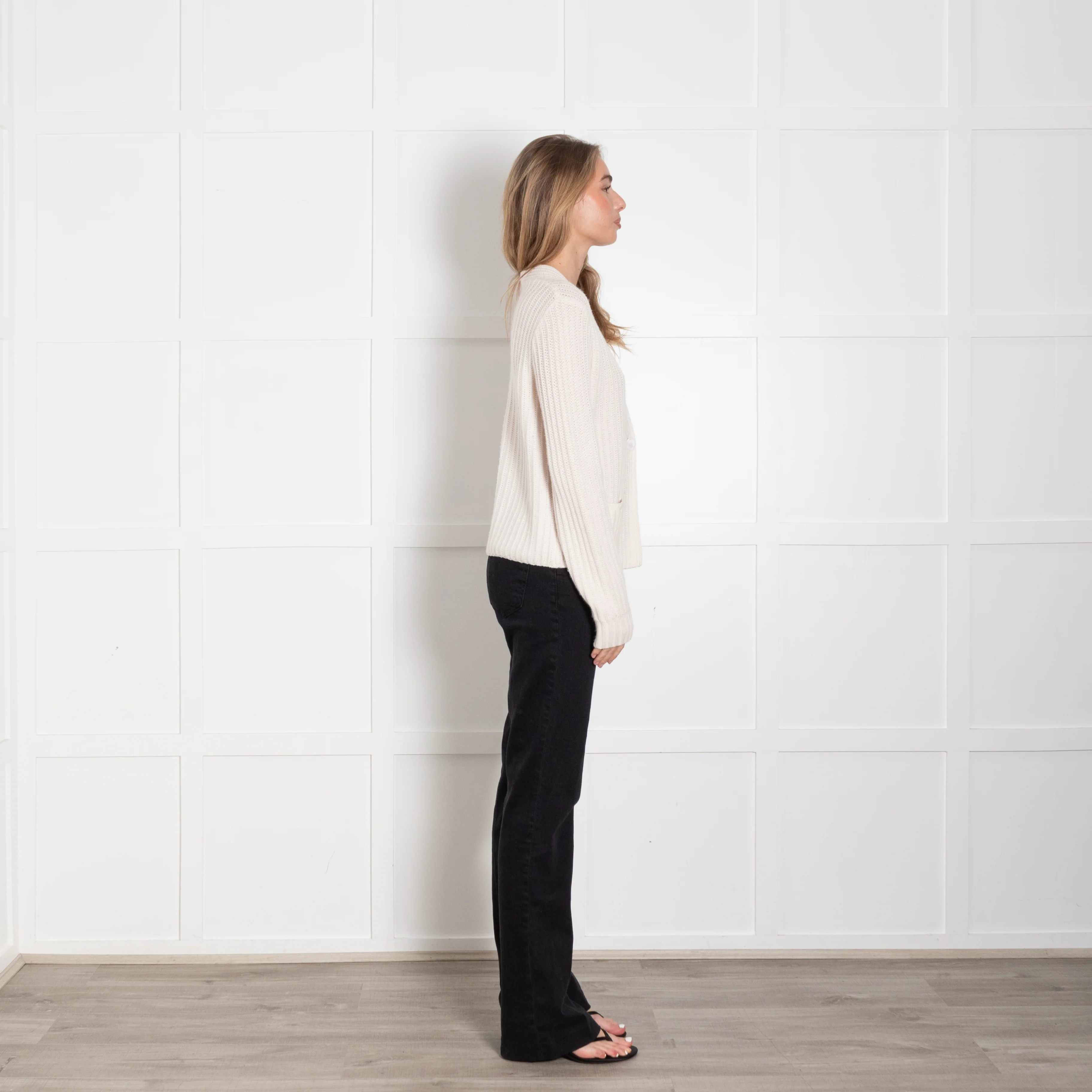 Herzen's Angelegenheit Cashmere Cream Cable Knit Cardigan - Image 6