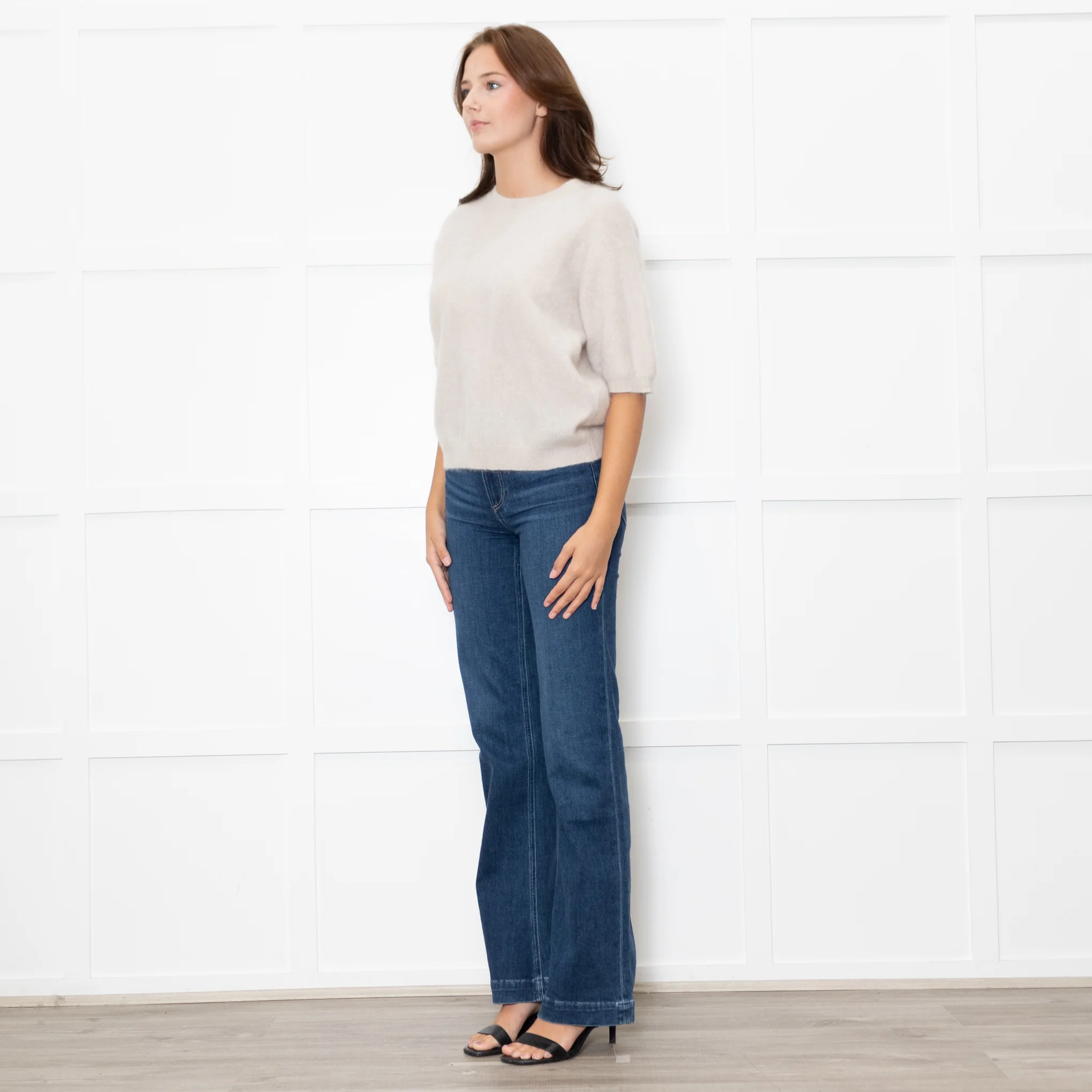 Herzen's Angelegenheit Cream Mohair Short Sleeve Jumper - Image 3