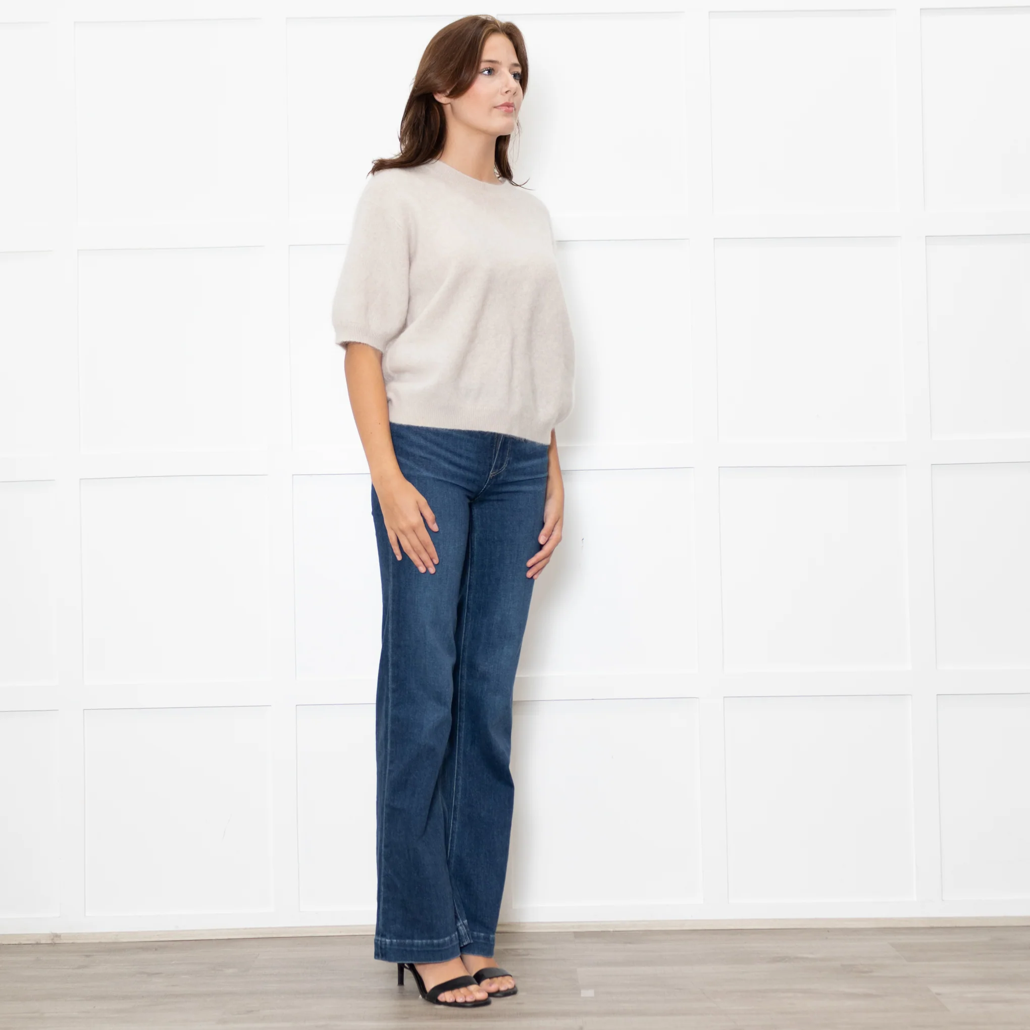 Herzen's Angelegenheit Cream Mohair Short Sleeve Jumper - Image 7